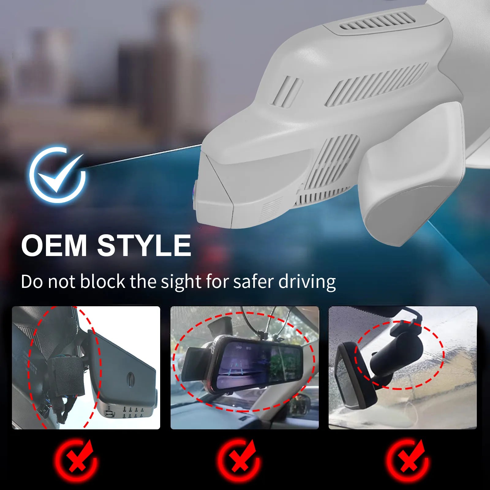 Mangoal Front 4K HDR Dash Cam STARVIS 2 IMX678 for Mercedes-Benz C-Class Gen4 W/S/C/A 205 2015-2021(Model E Gray), C200 C250 C300 etc