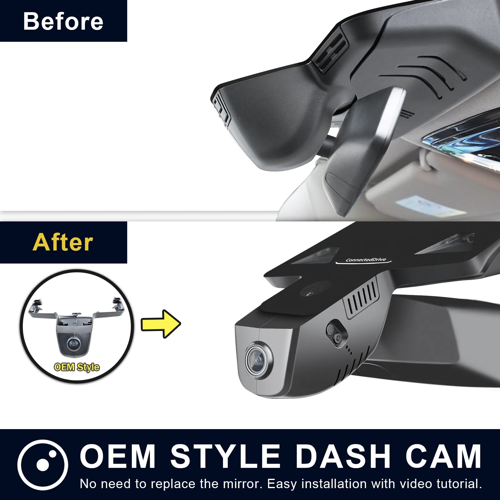 Mangoal 4K Dash Cam for BMW 4-Series Gen2 G22 G23 G26 2021-2026 M4 G82 G83 - Model B