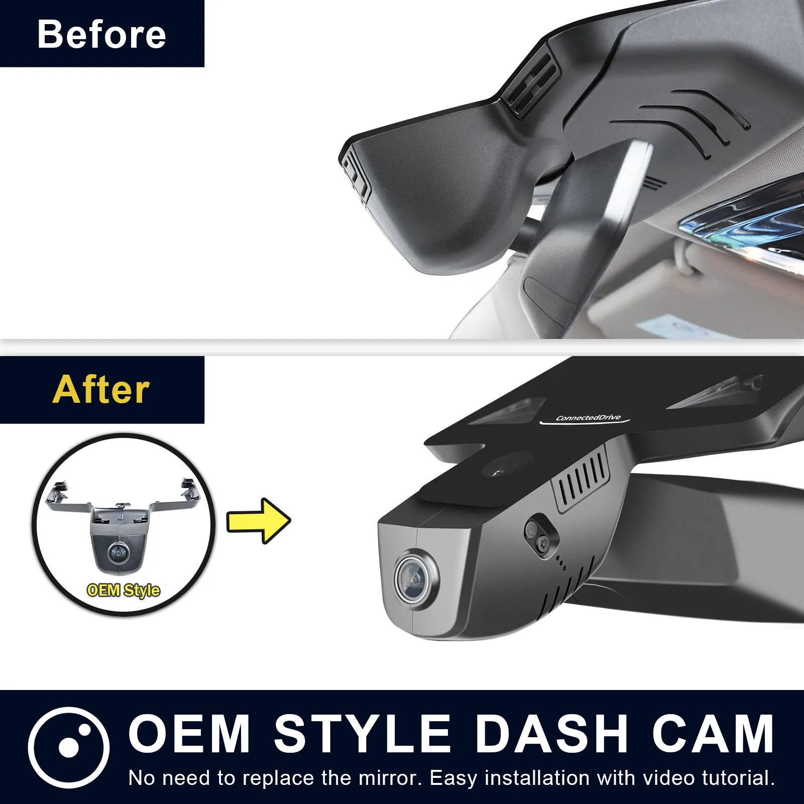 Mangoal Front 4K & Rear 2K HDR Dash Cam, Dual STARVIS 2 IMX678 IMX675, for BMW 8 Series Gen2 G14 G15 G16 2020-2026(Model B)