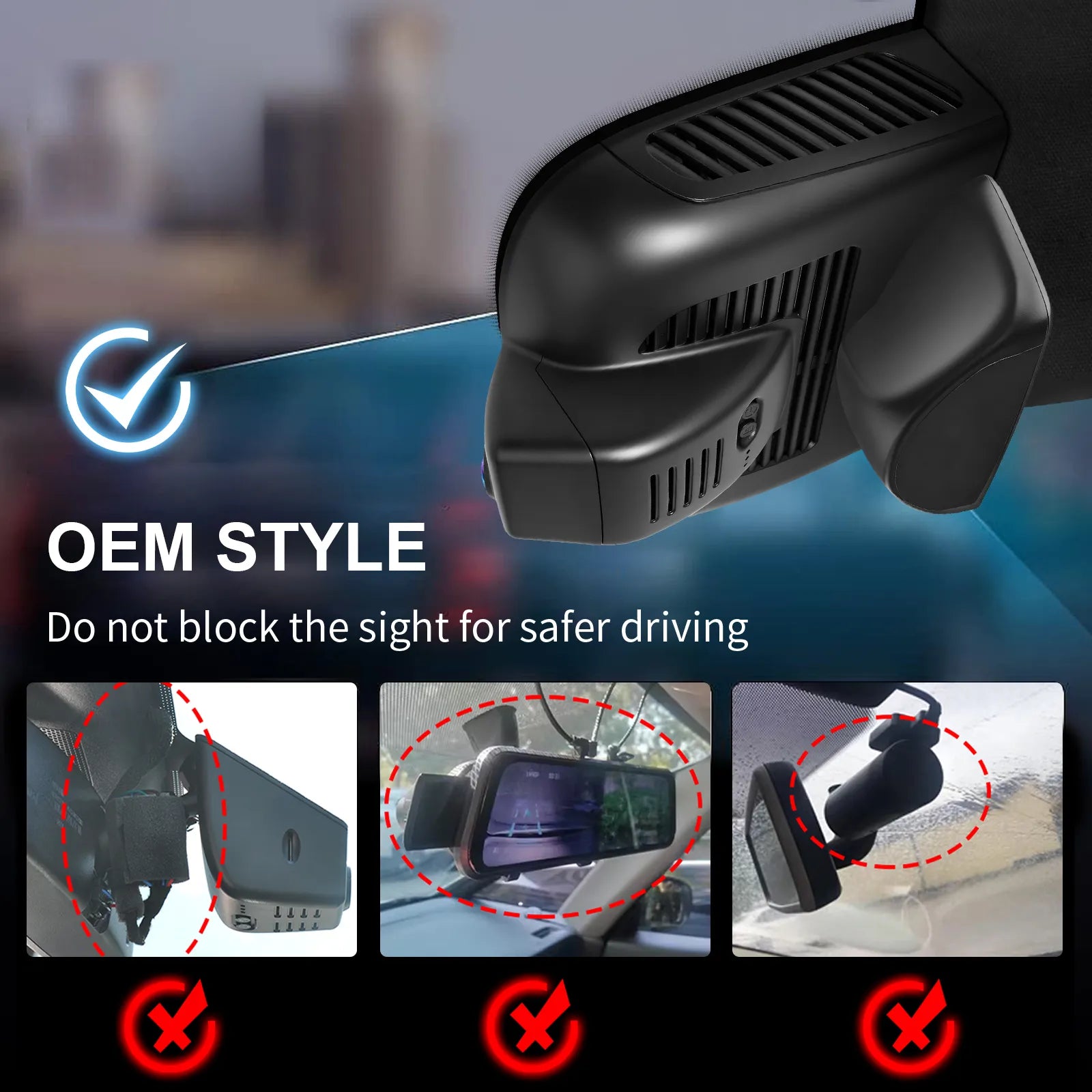 Mangoal Front 4K HDR Dash Cam STARVIS 2 IMX678 for Mercedes-Benz GLB X247 2020-2023(Model B)