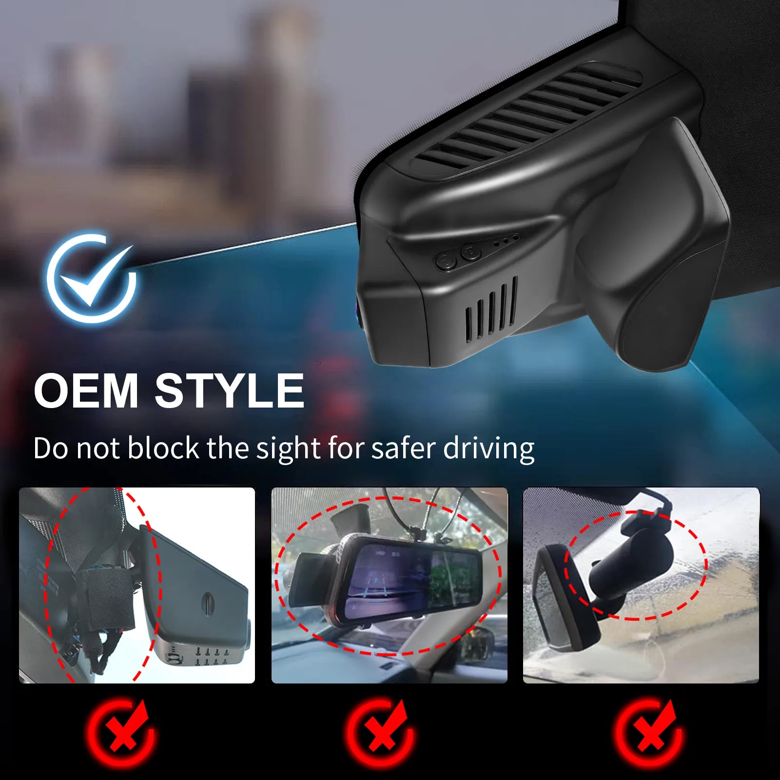 Mangoal Front 4K and Rear 1080P Dash Cam for Mercedes-Benz GLB X247 2020-2023(Model A)
