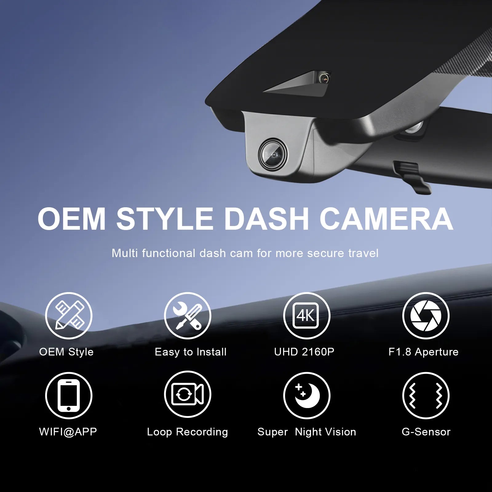 Front 4K HDR Dash Cam STARVIS 2 IMX678, Custom Fit for Subaru Solterra 2023-2026,Limited Premium Touring etc, 5GHz WiFi, GPS, 64GB Card