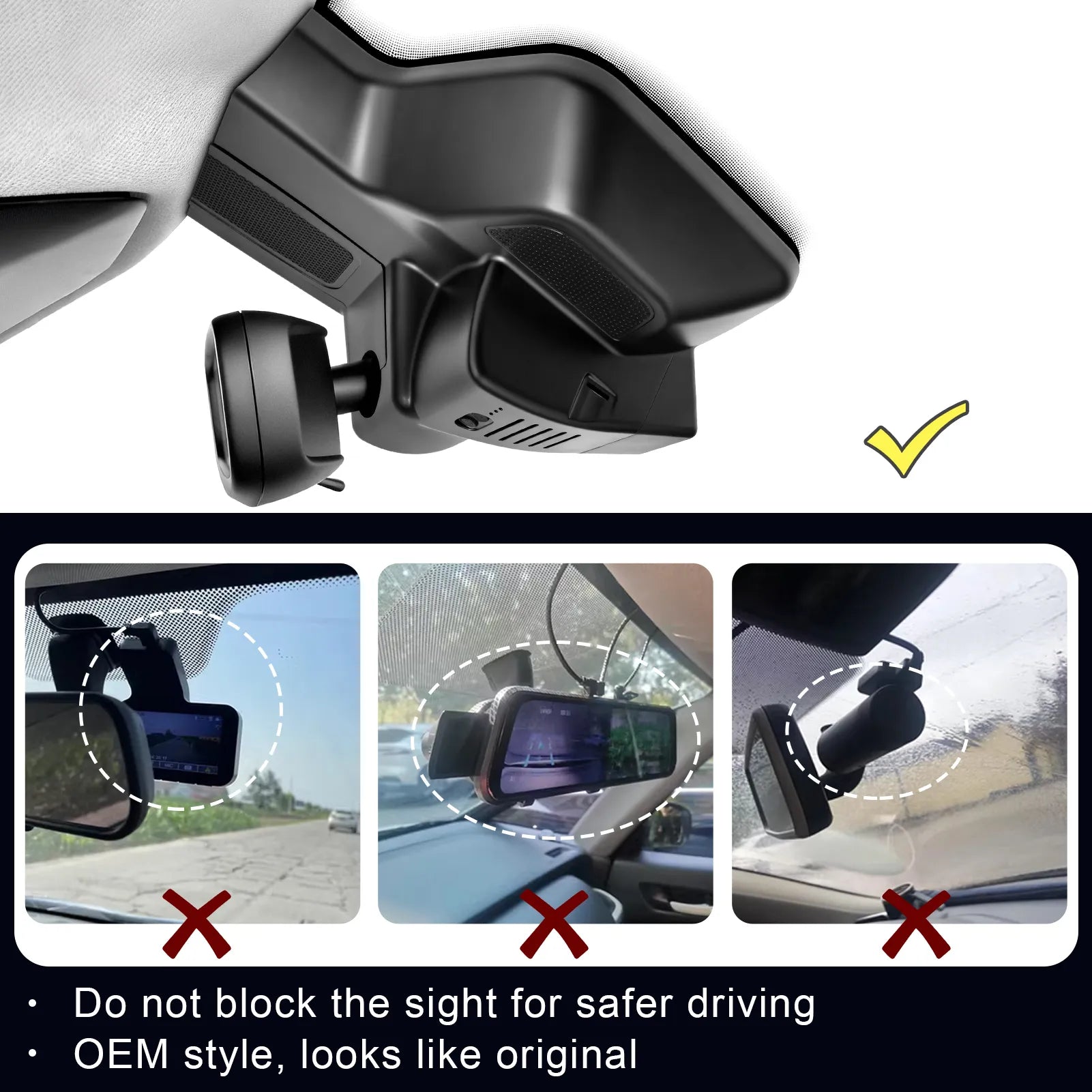 Mangoal Front 4K HDR Dash Cam, Dual STARVIS 2 IMX678 IMX675, Fit for RAM Gen5 RAM 1500 2025-2026(Model G)