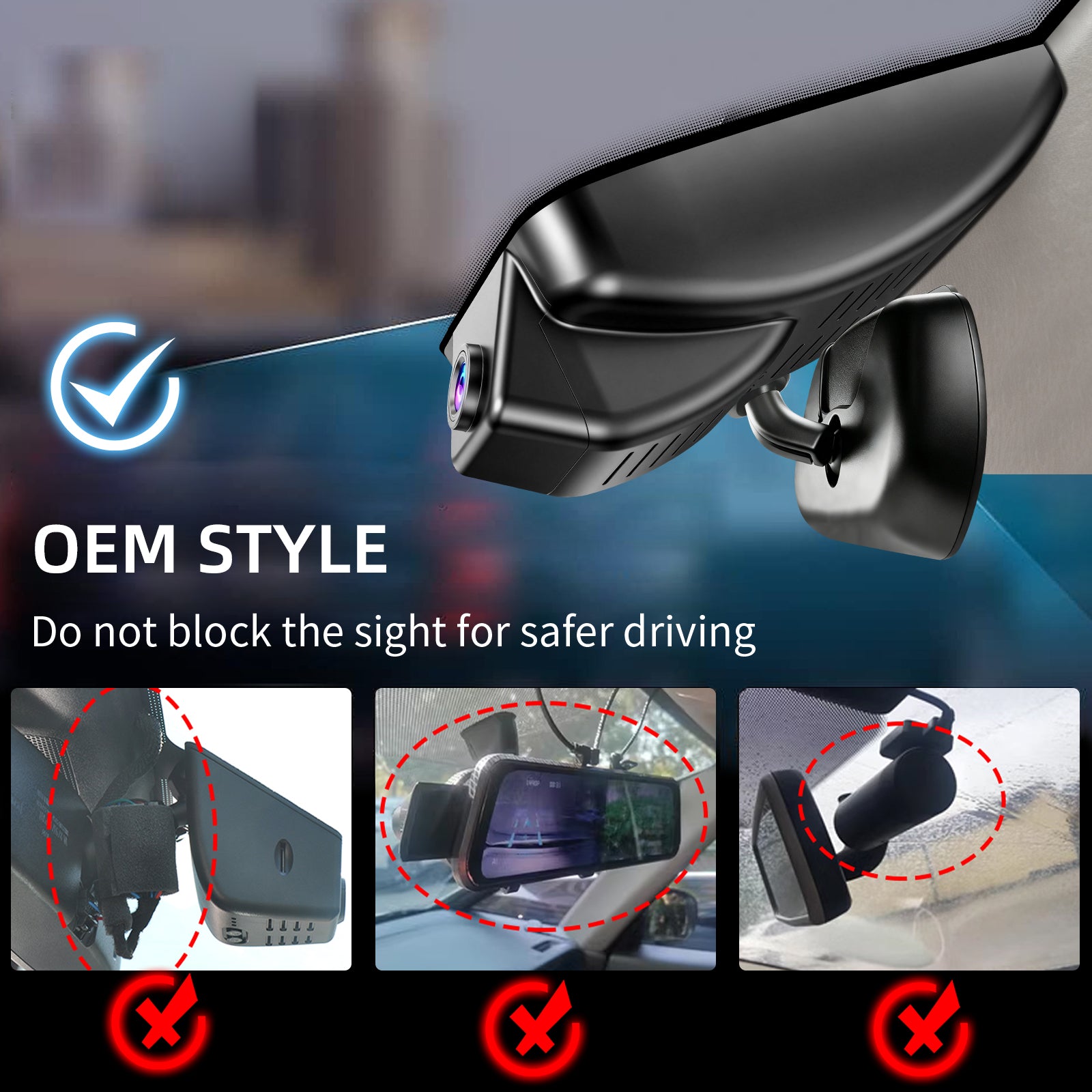 Mangoal Front 4K & Rear 1080P Dash Cam for Toyota Hilux(pickup)&Fortuner(SUV) 2020-2026