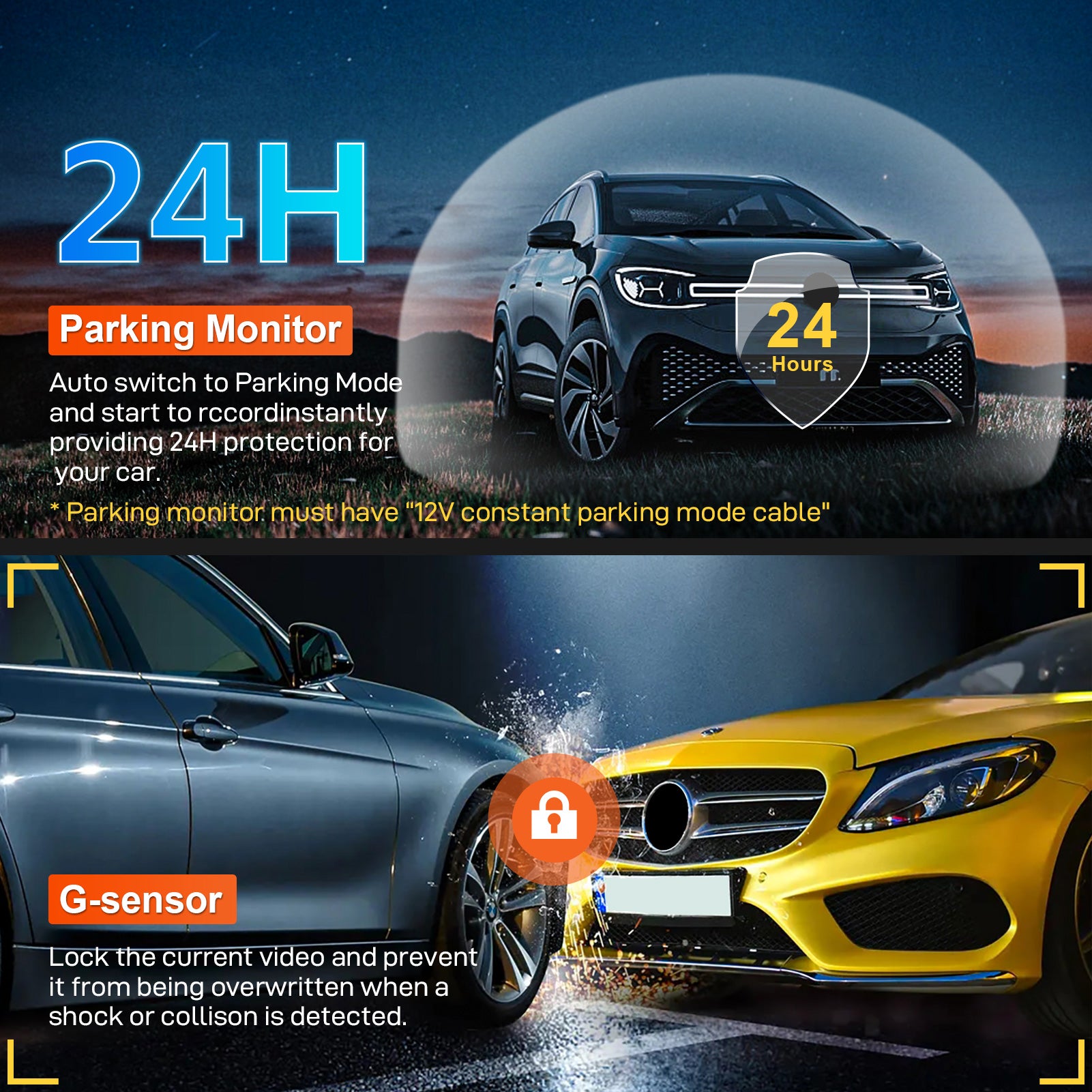 Mangoal Front 4K HDR Dash Cam STARVIS 2 for Ford 1st Gen Maverick 2025 2026(Model B)