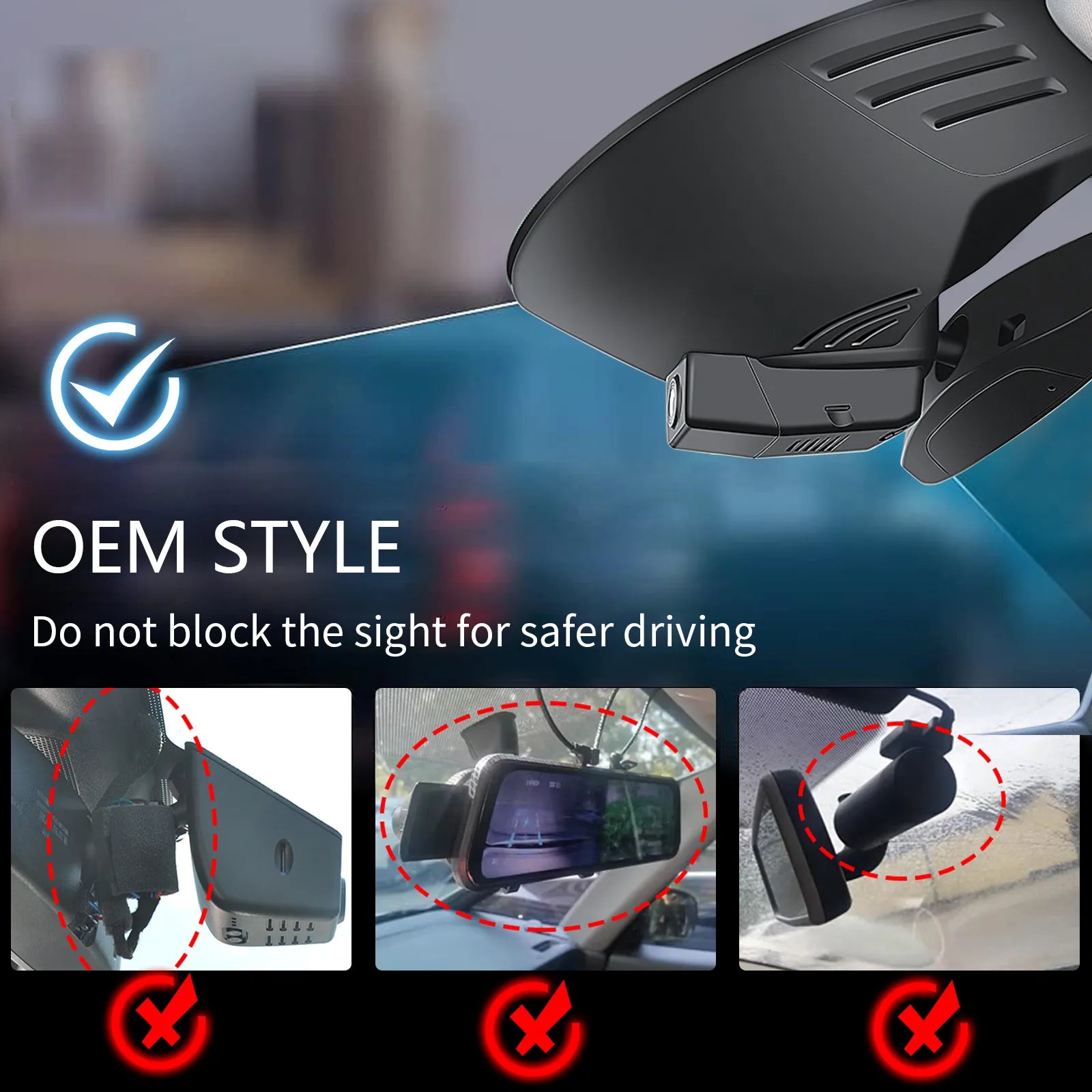 4K Front & 2K Rear 2 Channel HDR Dash Cam, Dual STARVIS 2 IMX678 IMX675, Custom Fit for Volvo XC40 2019-2022(Model A)
