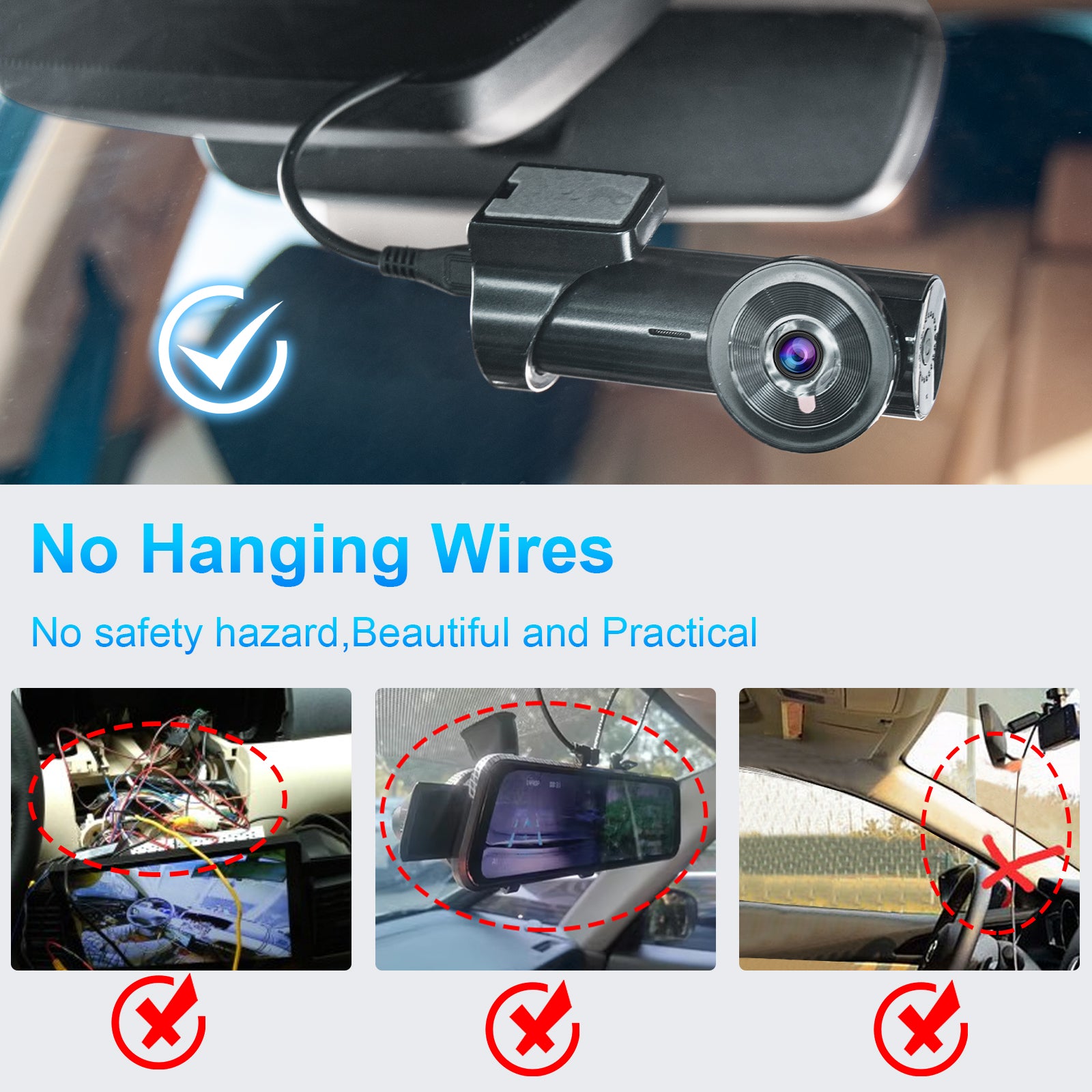 Dashcam Power Adapter 10 Pin (Model A) Custom for Hyundai Kia Telluride Sorento Soul Rio Carnival Sedona EV6 and More,GPS Radar Mirror Camera Dash Cam Adapter,Connects to Rearview Mirror (Hidden)