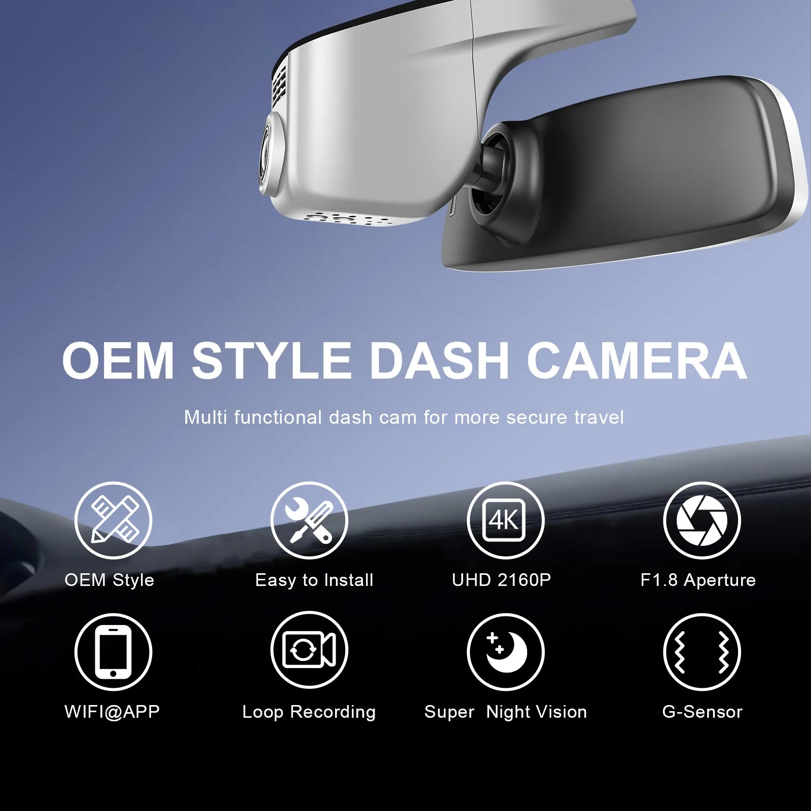 4K Front & 2K Rear 2 Channel HDR Dash Cam, Dual STARVIS 2 IMX678 IMX675, Fit for Volkswagen Arteon 2018-2024 SE SEL Premium R-line Elegance (Model A Gray)