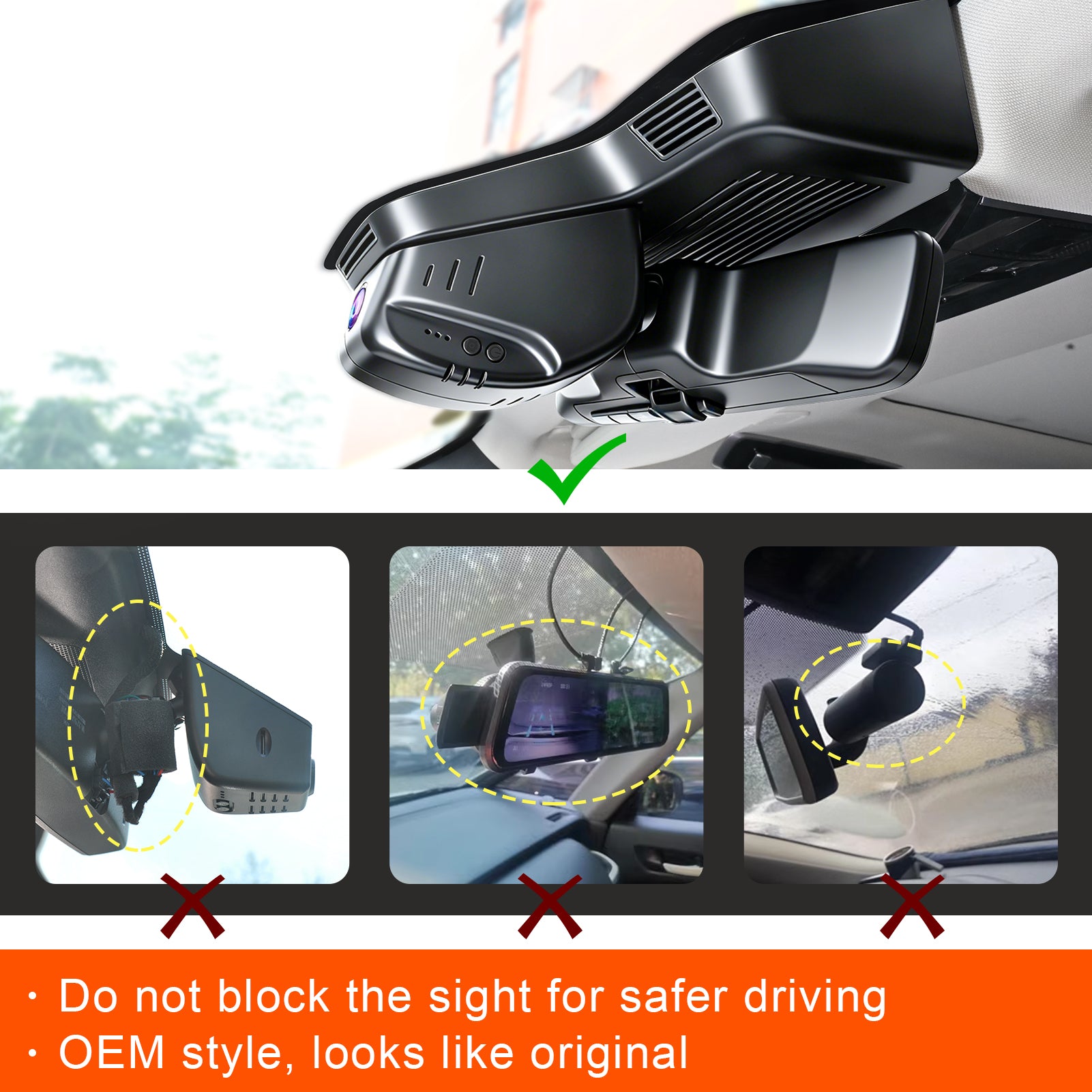 Mangoal Dash Cam for Land Rover Range Rover Gen5 & Range Rover Sport Gen3 L461 (Model D)