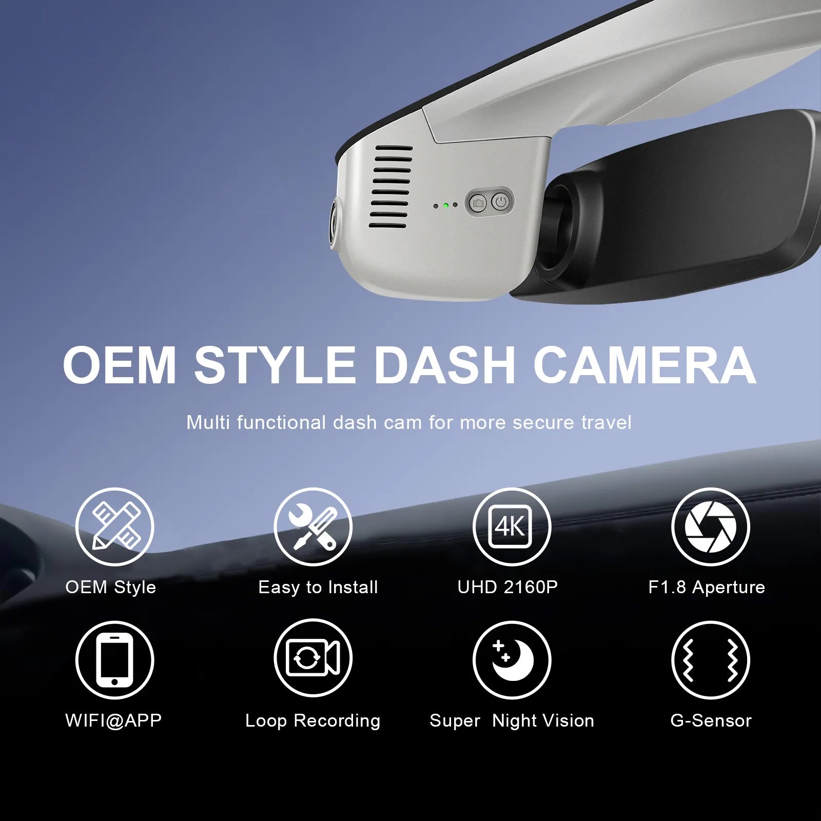 Mangoal Front 4K HDR Dash Cam STARVIS 2 IMX678, Custom Fit for Volkswagen Taos 2022-2025 S SE SEL(Model B Gray)