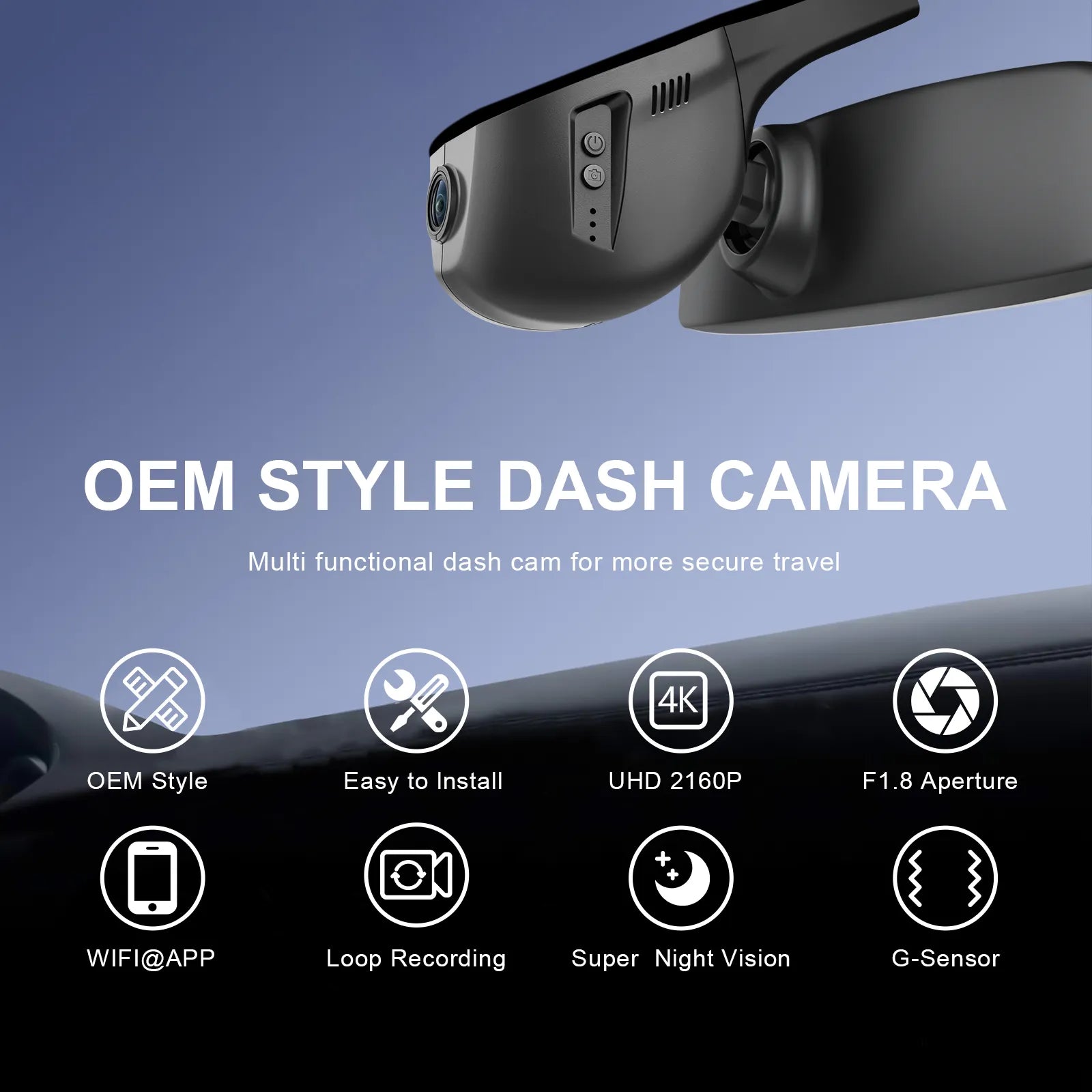 Mangoal 4K Dash Cam for Volkswagen up! & e-up! 2017-2024, Take up! Move up! High up!  Style etc,(Model A)