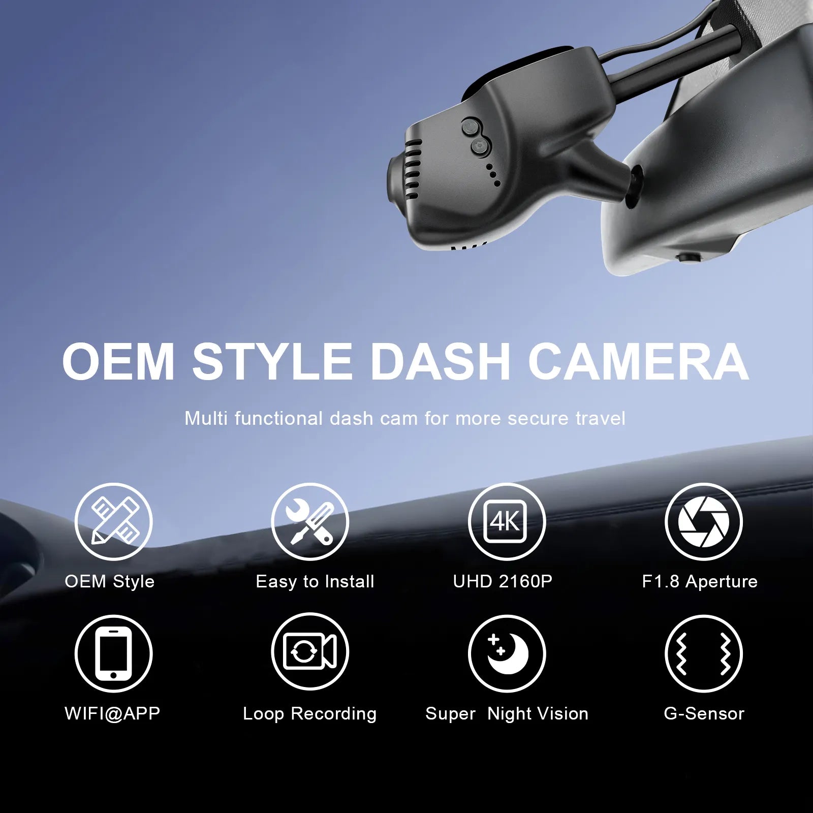 Mangoal 4K Dash Cam for Volkswagen Beetle 2018-2019, Tiguan 2009-2018, Jetta 2005-2016, Eos 2007-2015, Passat 2012-2015, CC 2009-2012(Model B)