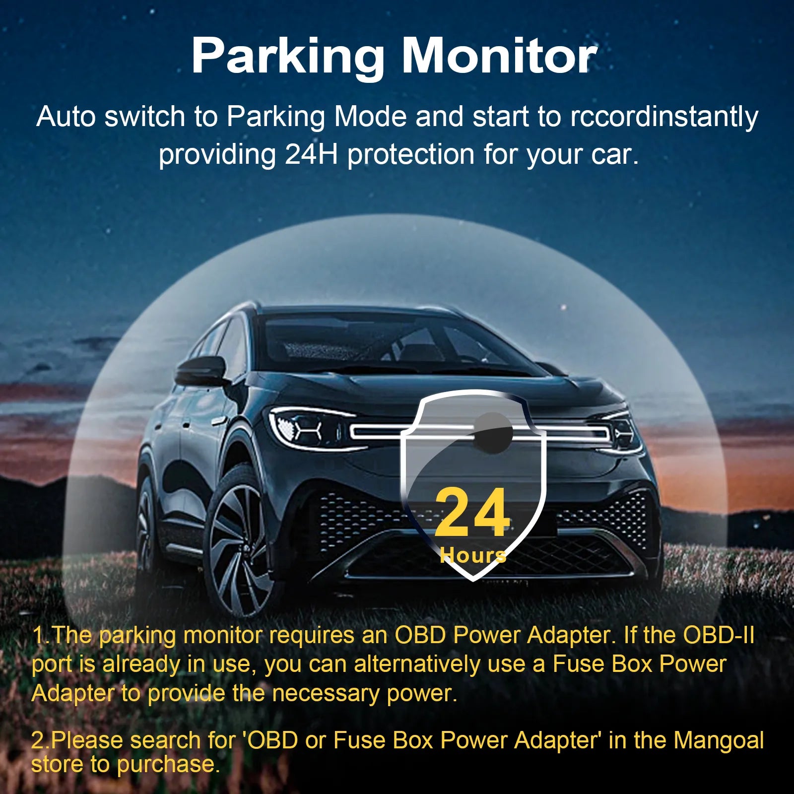 Mangoal Front 4K & Rear 1080P Dash Cam for Mercedes-Benz GLC Gen1 X253/C253 2016-2020(Model B Beige)