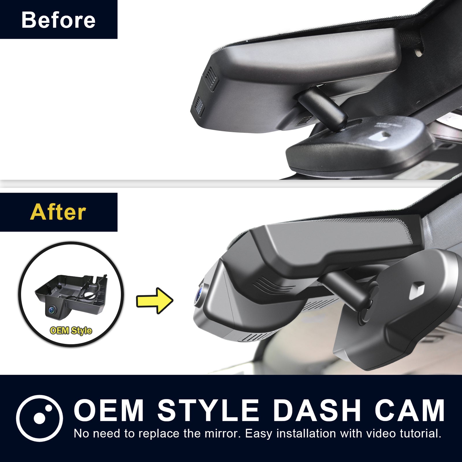 Mangoal 4K Dash Cam for Chevy Silverado 1500 2014-2018, 2500 HD/3500 HD 2015-2019 (Model D)
