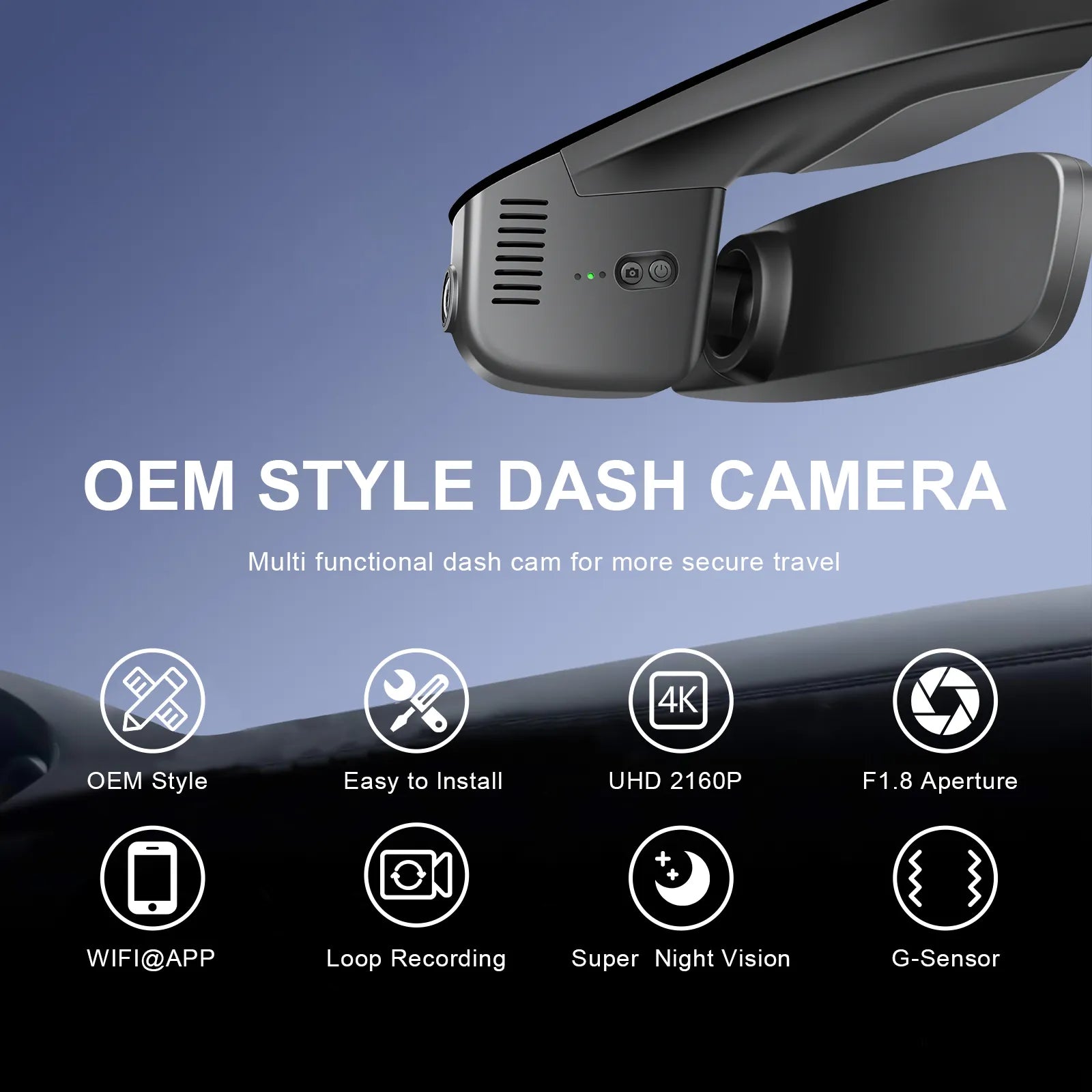 Mangoal Front 4K HDR Dash Cam STARVIS 2 IMX678, Custom Fit for Volkswagen Taos 2022-2025 S SE SEL(Model B Black)