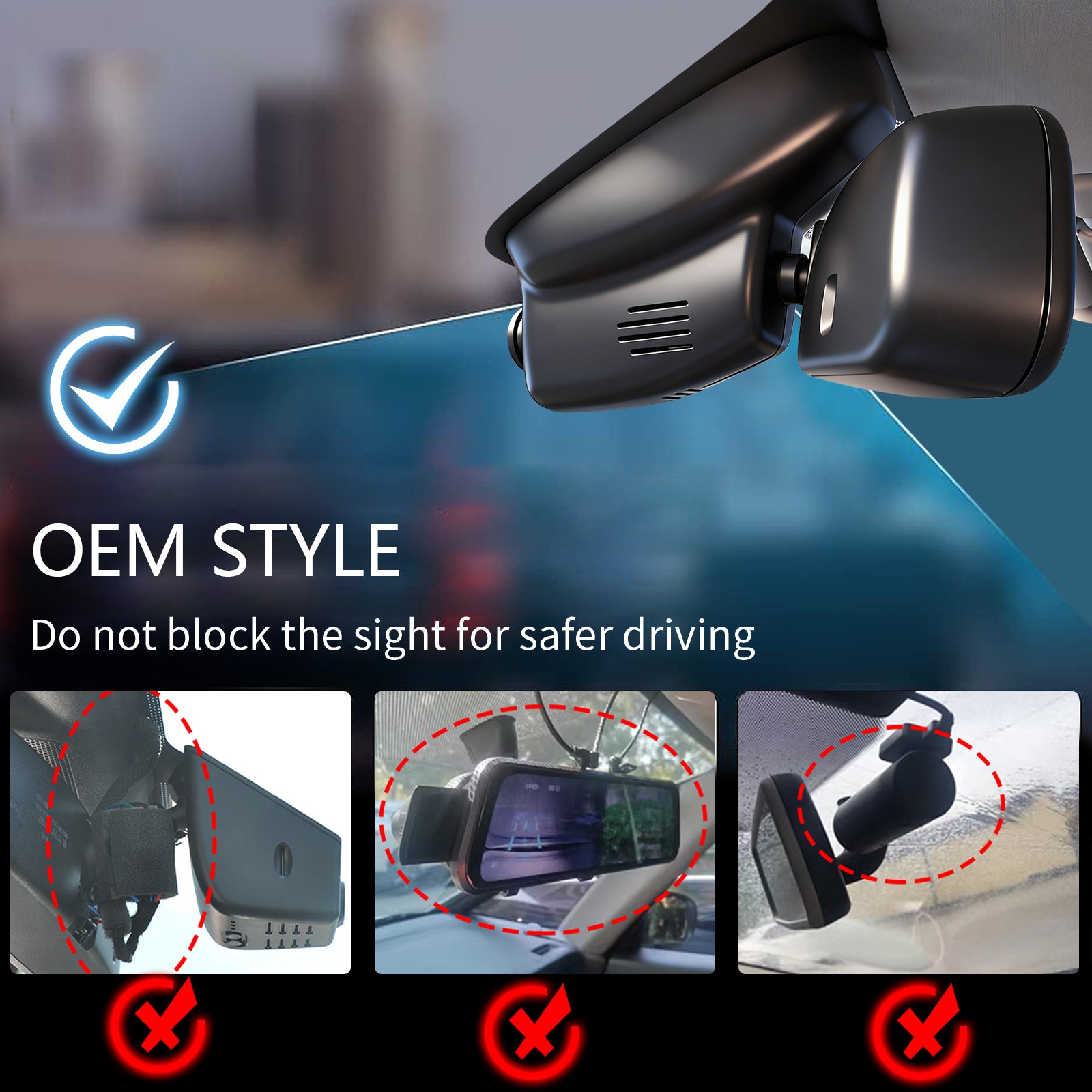 Mangoal Front 4K & Rear 2K HDR Dash Cam, Dual STARVIS 2 for Land Rover Discovery 4 / LR4 2011-2016(Model A)