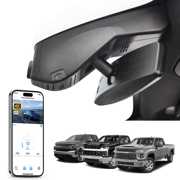 Mangoal Dash Cam for Chevy Silverado 1500 2019-2021, 1500 Limited 2022, 2500 HD/3500 HD 2020-2023 (Model A)