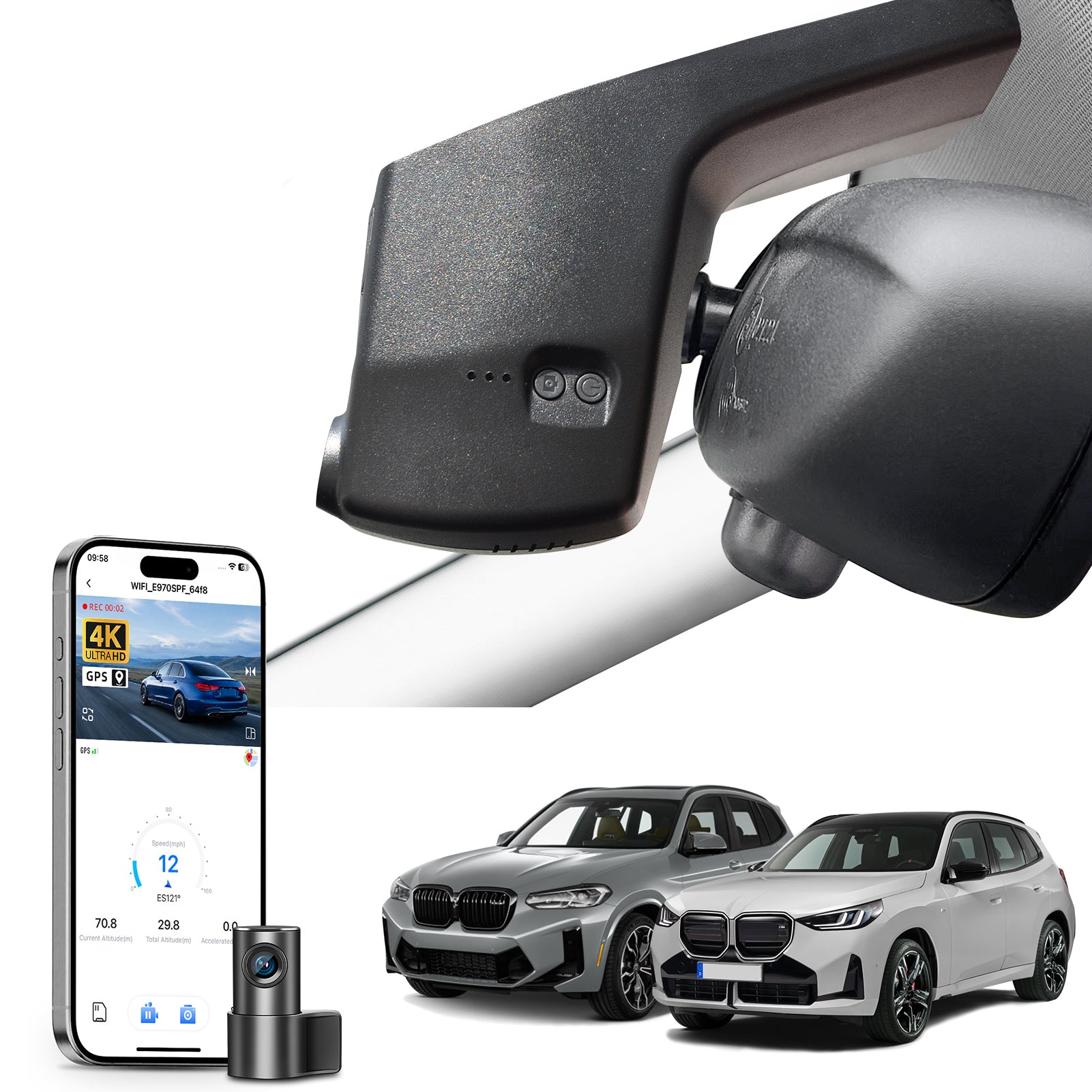 Mangoal Front 4K & Rear 1080P Dash Cam for G01 X3 & F97 X3M | OEM,WiFi ...