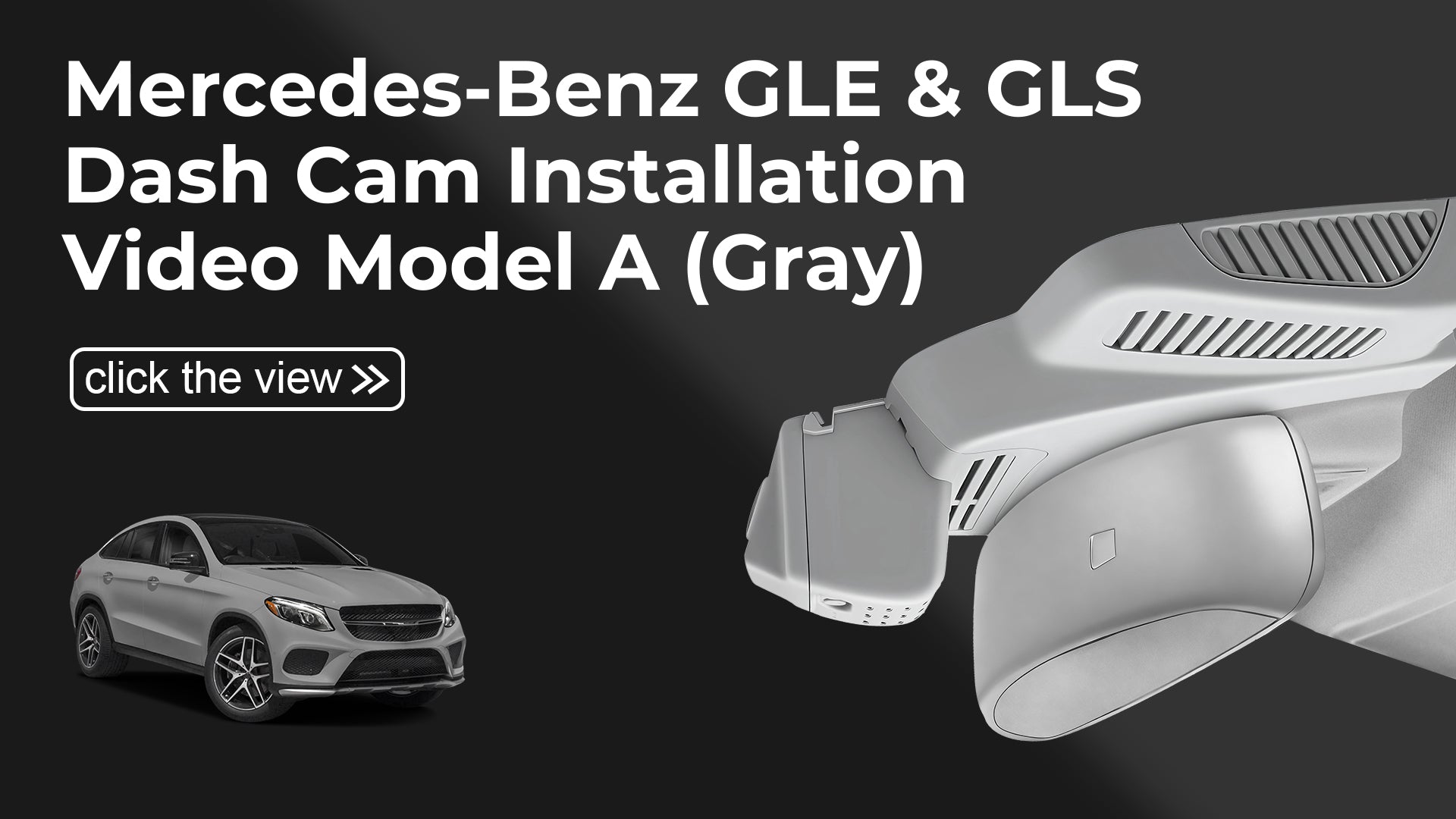 Load video: Mangoal Front 4K HDR Dash Cam STARVIS 2 for Mercedes-Benz GLE(W166/C292)2016-2019 &amp; GLS(X166) 2017-2019(Model A Gray)