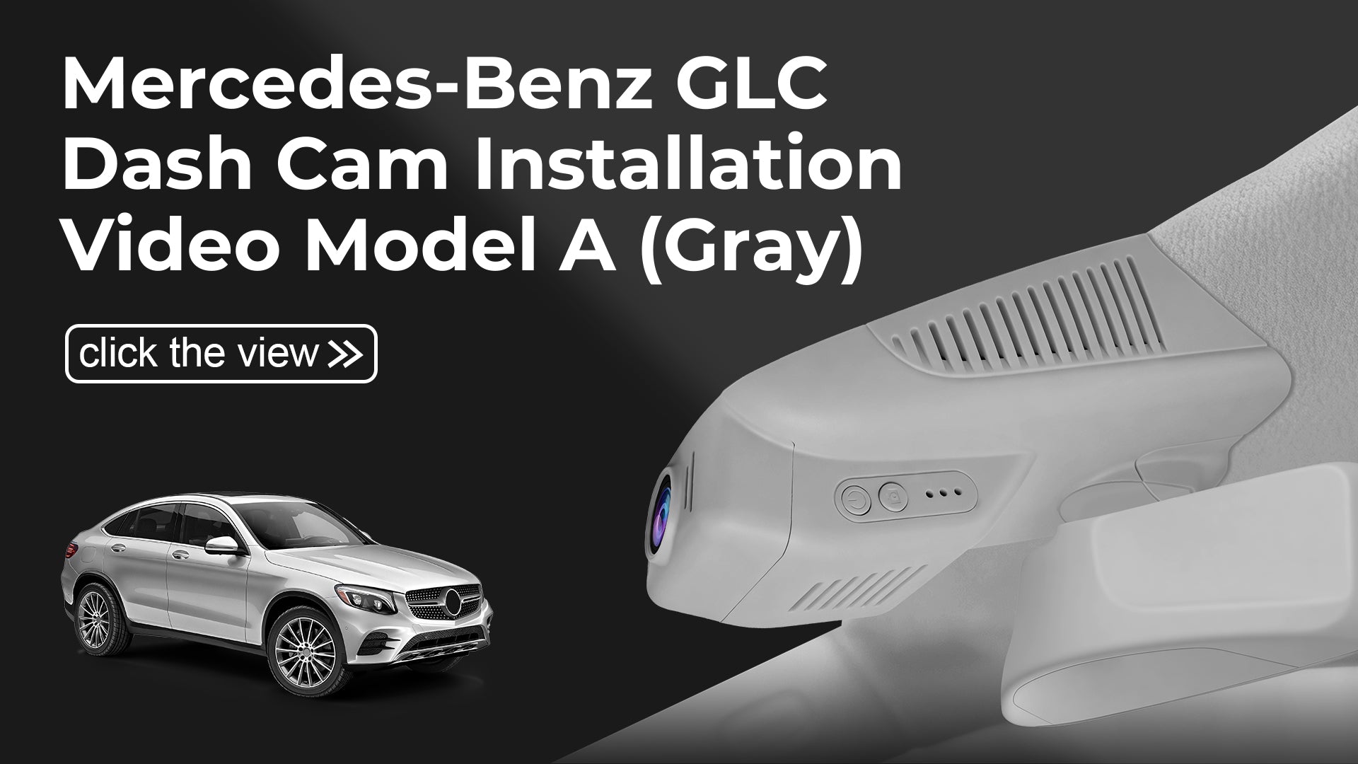 Load video: Mangoal 4K Dash Cam for Mercedes-Benz GLC Gen1 X253/C253 2016-2020 (Model A Gray)
