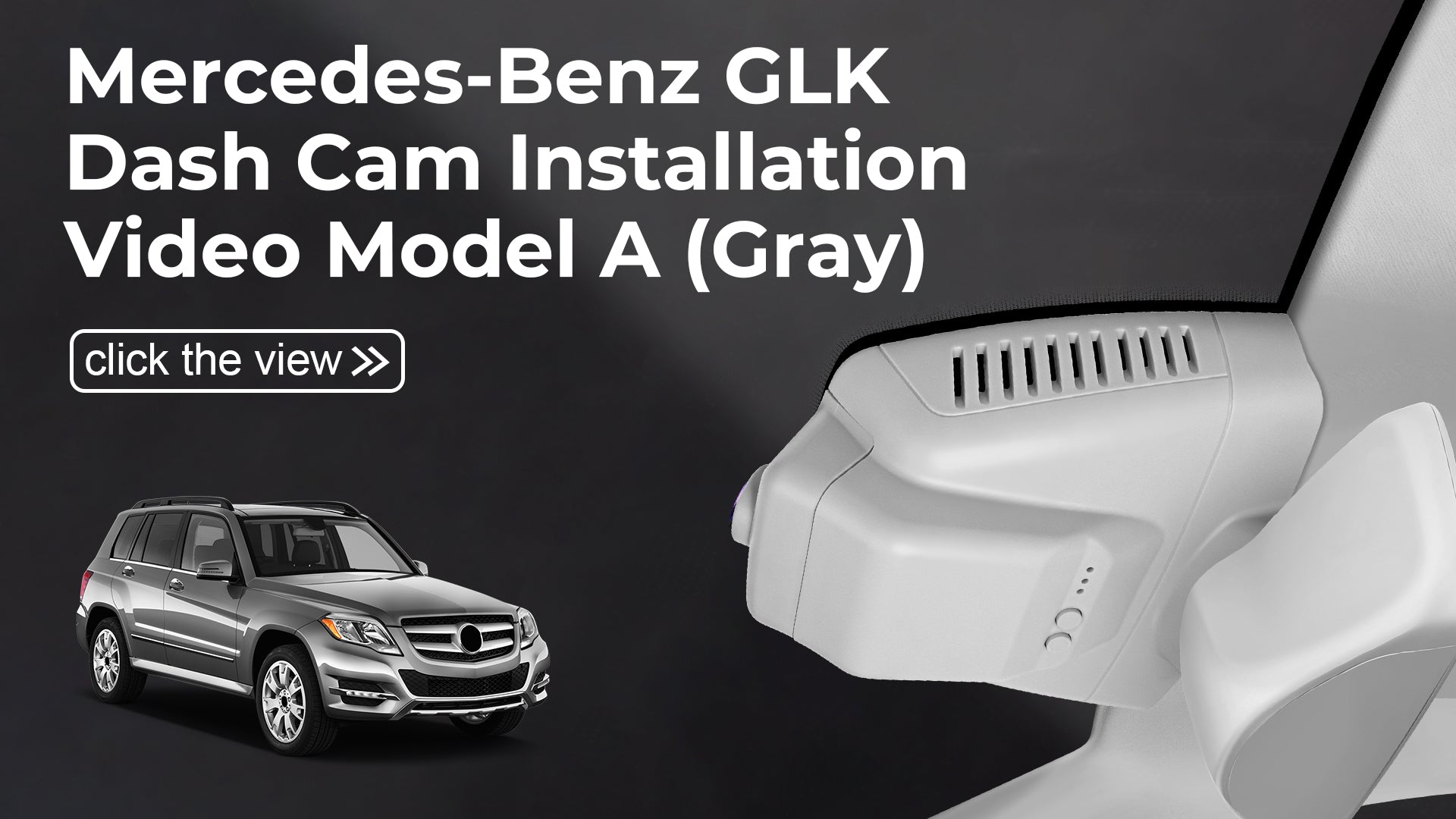 Load video: Mangoal 4K Dash Cam for Mercedes-Benz GLK X204 2010-2015 (Model A Gray)