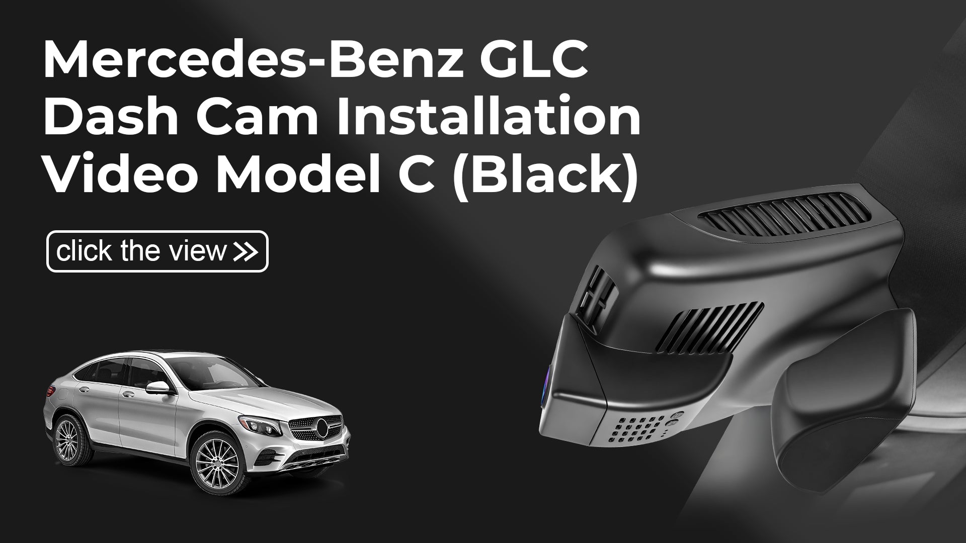 Load video: Mangoal 4K Dash Cam for Mercedes-Benz GLC Gen1 X253/C253 2016-2020(Model C Black)