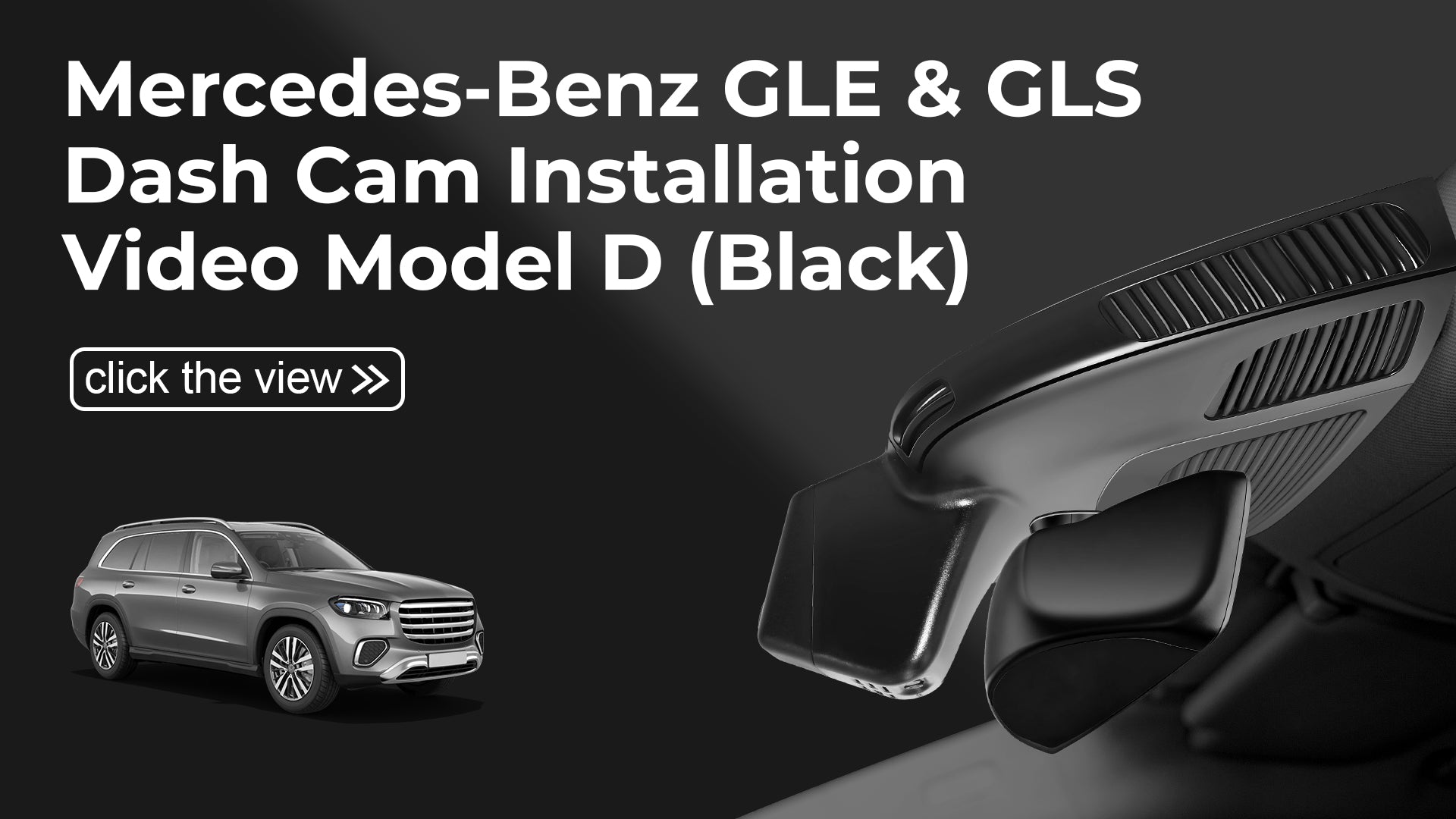 Load video: Mangoal 4K Dash Cam for Mercedes-Benz GLE (W167/C167) 2020-2025 &amp; GLS(X167) 2020-2025 (Model D Black)