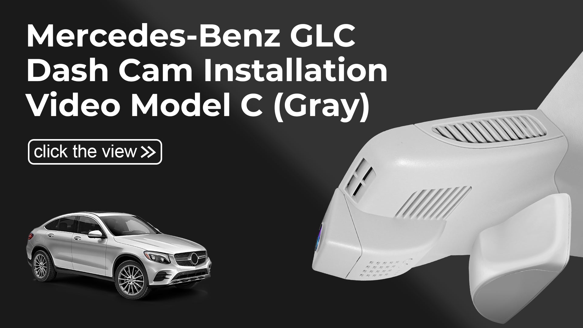 Load video: Mangoal 4K Dash Cam for Mercedes-Benz GLC Gen1 X253/C253 2016-2020 (Model C Gray)