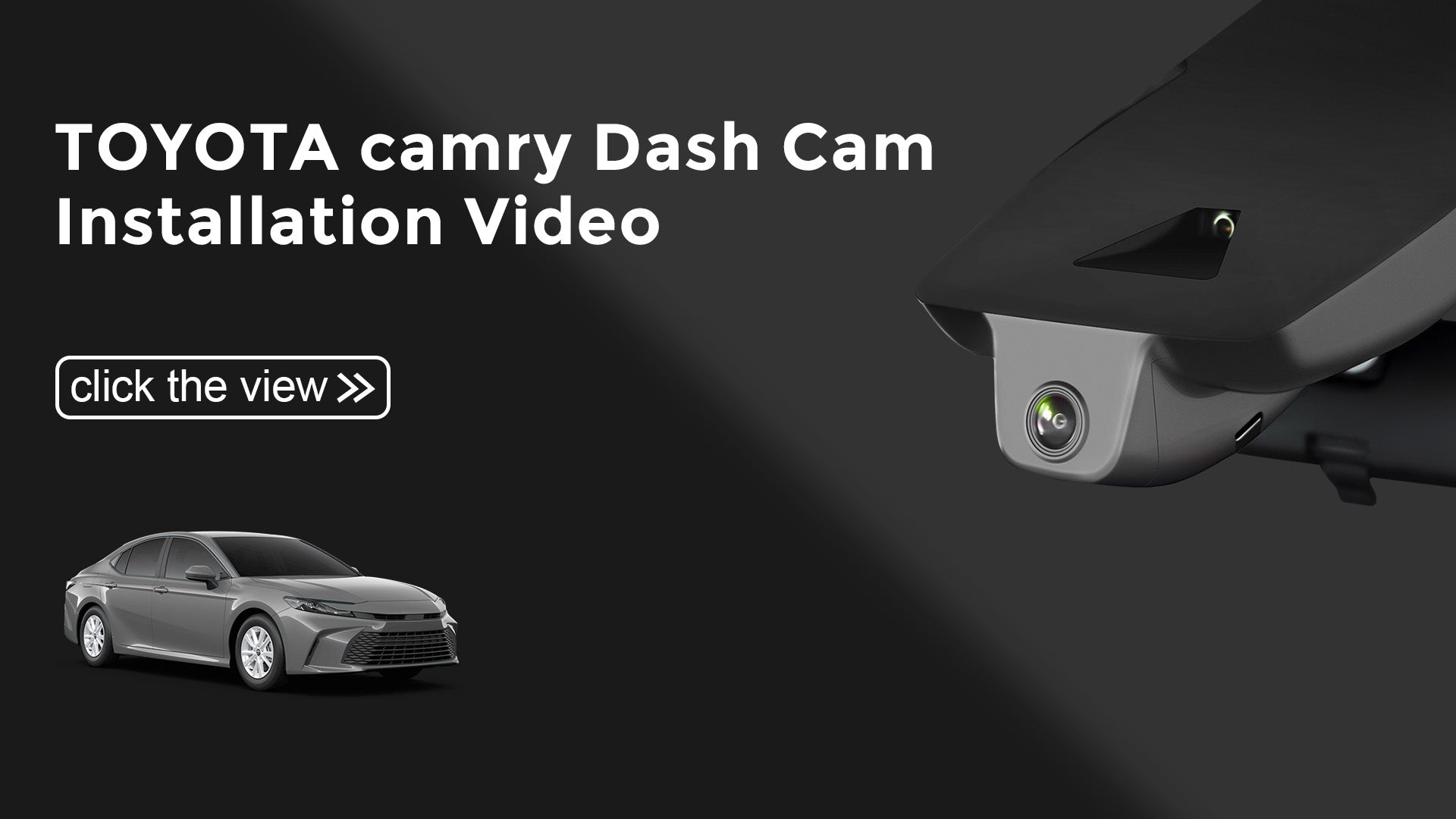 Load video: Front 4K &amp; Rear 1080P Dash Cam Custom for Toyota Camry Gen9 XV80 2025 2026 (Model C)