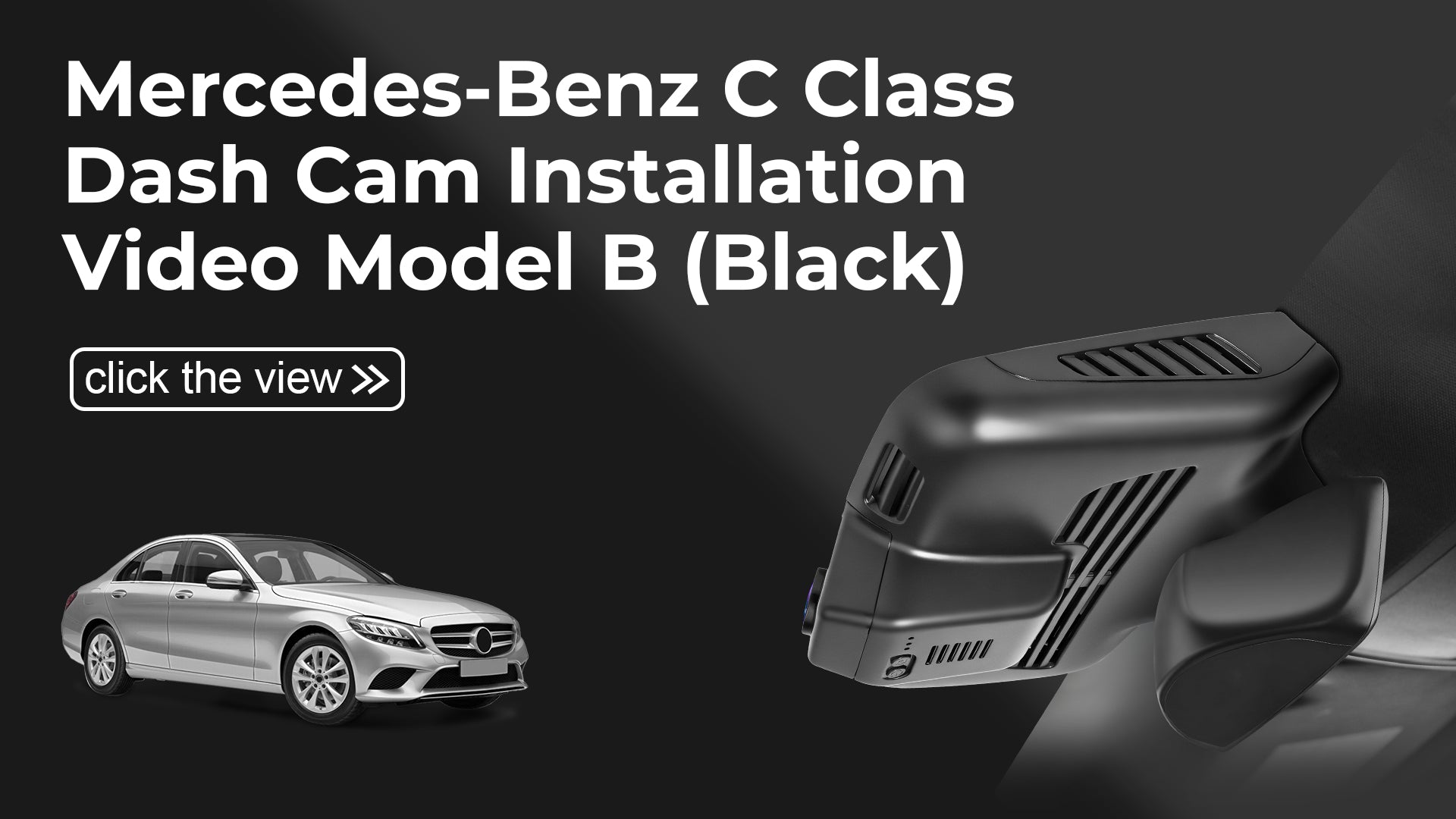 Load video: Mangoal Front 4K HDR Dash Cam STARVIS 2 for Mercedes-Benz C-Class Gen4 W/S/C/A 205 2015-2021(Model B Black)