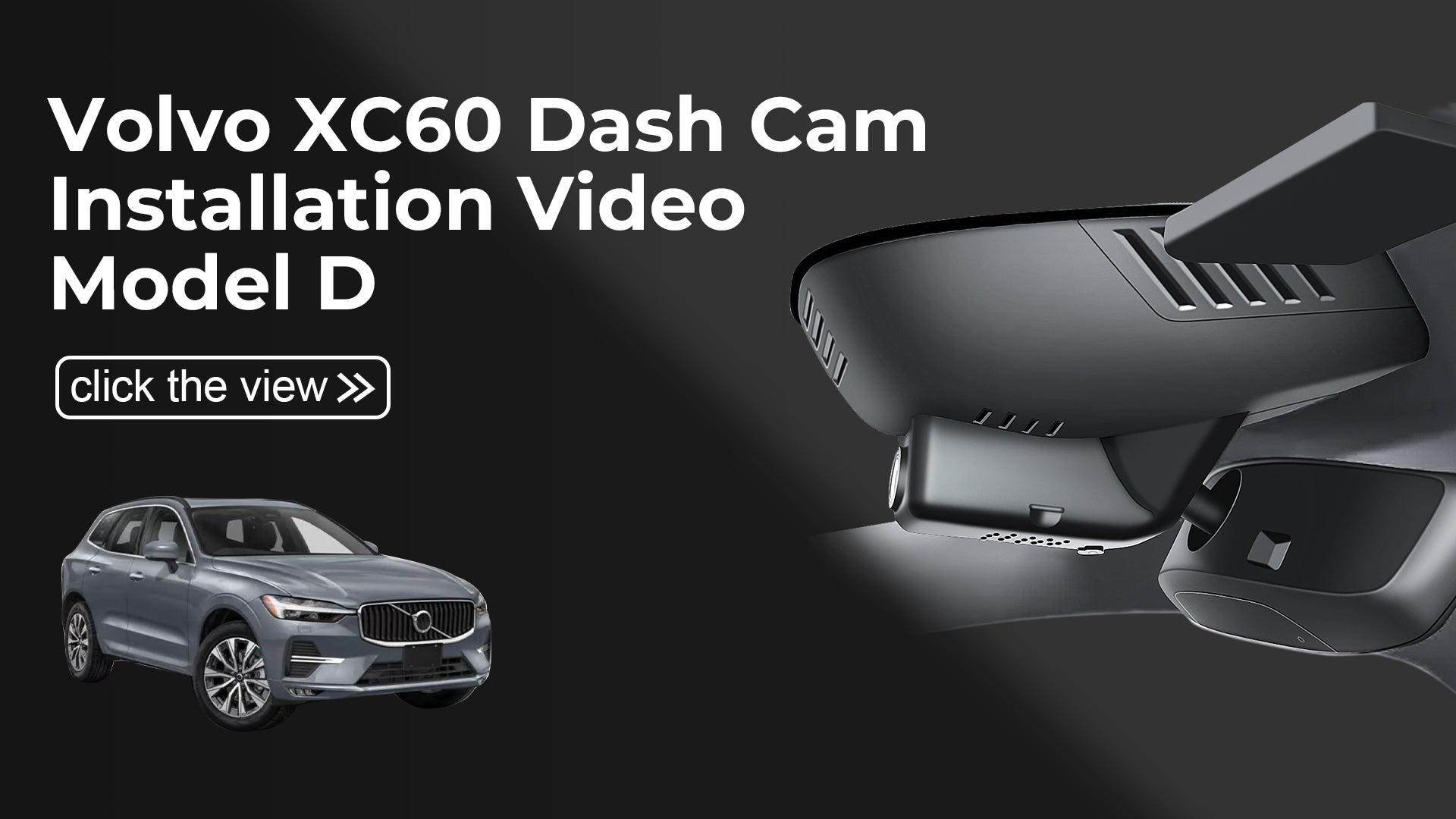 Load video: Mangoal 4K Dash Cam Dash Cam for Volvo XC60 2022-2026 (Model D)