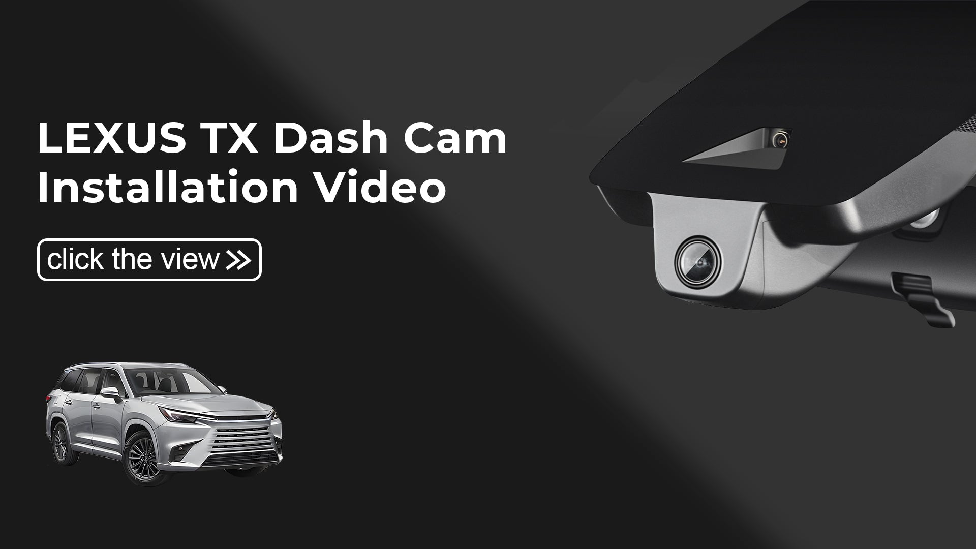 Load video: Mangoal Front 4K &amp; Rear 1080P Dash Cam for Lexus TX 2024-2026