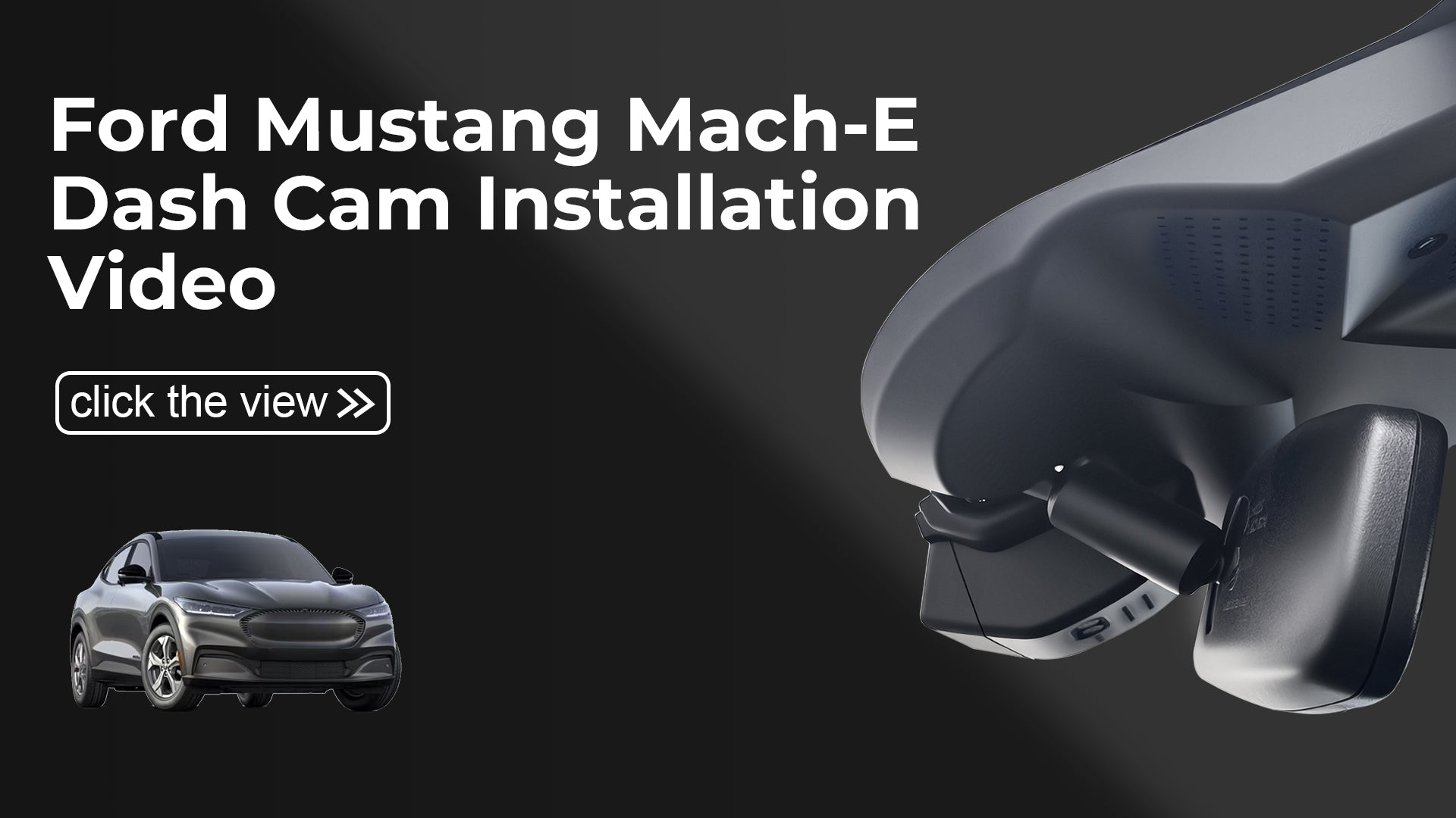 Load video: Mangoal Front 4K HDR Dash Cam STARVIS 2 for Ford Mustang mach-E 2021 2022 2023 2024 2025