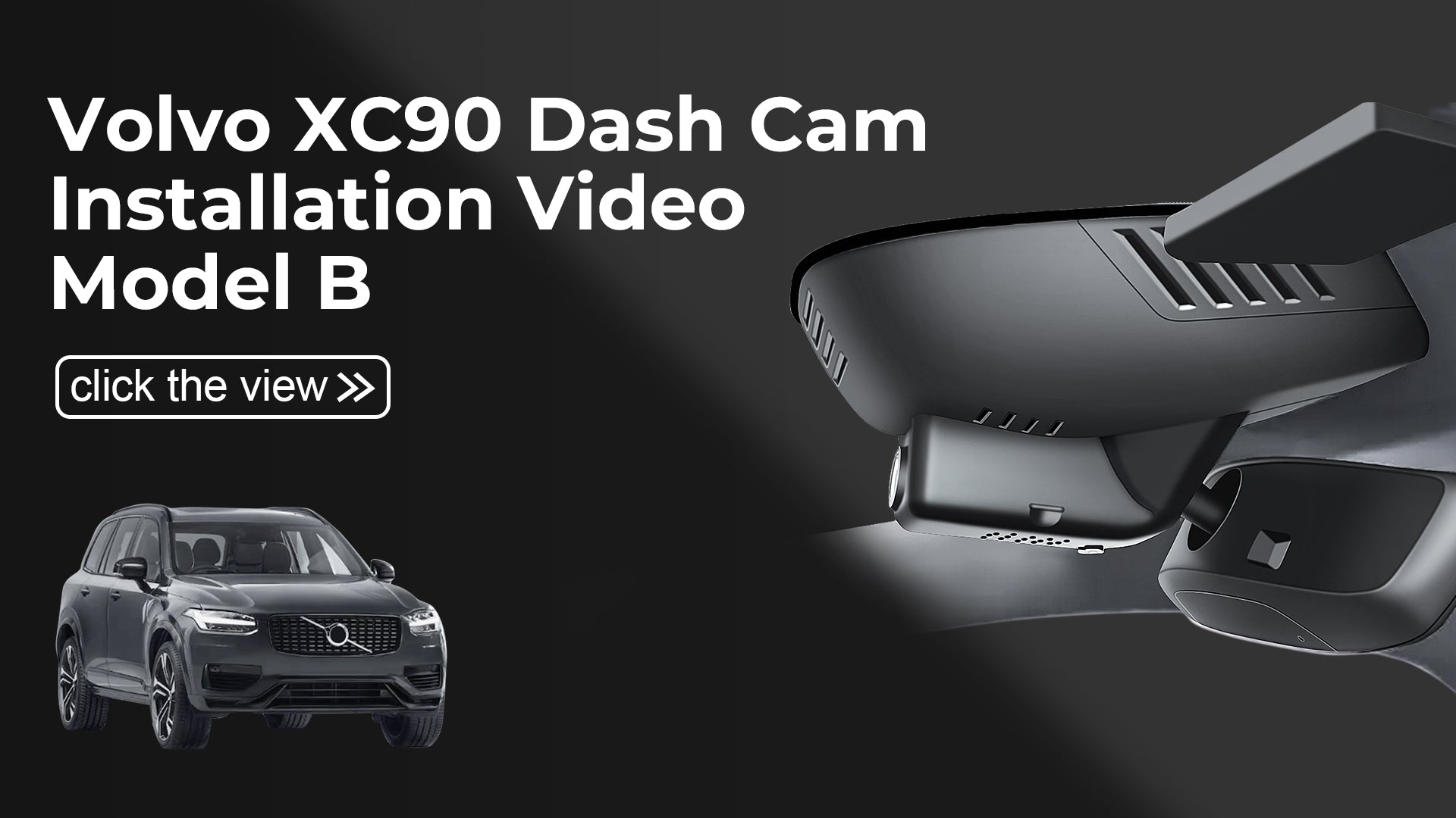 Load video: Mangoal Front 4K HDR Dash Cam STARVIS 2 IMX678 for Volvo XC90 2023 2024 2025 2026 (Model B)