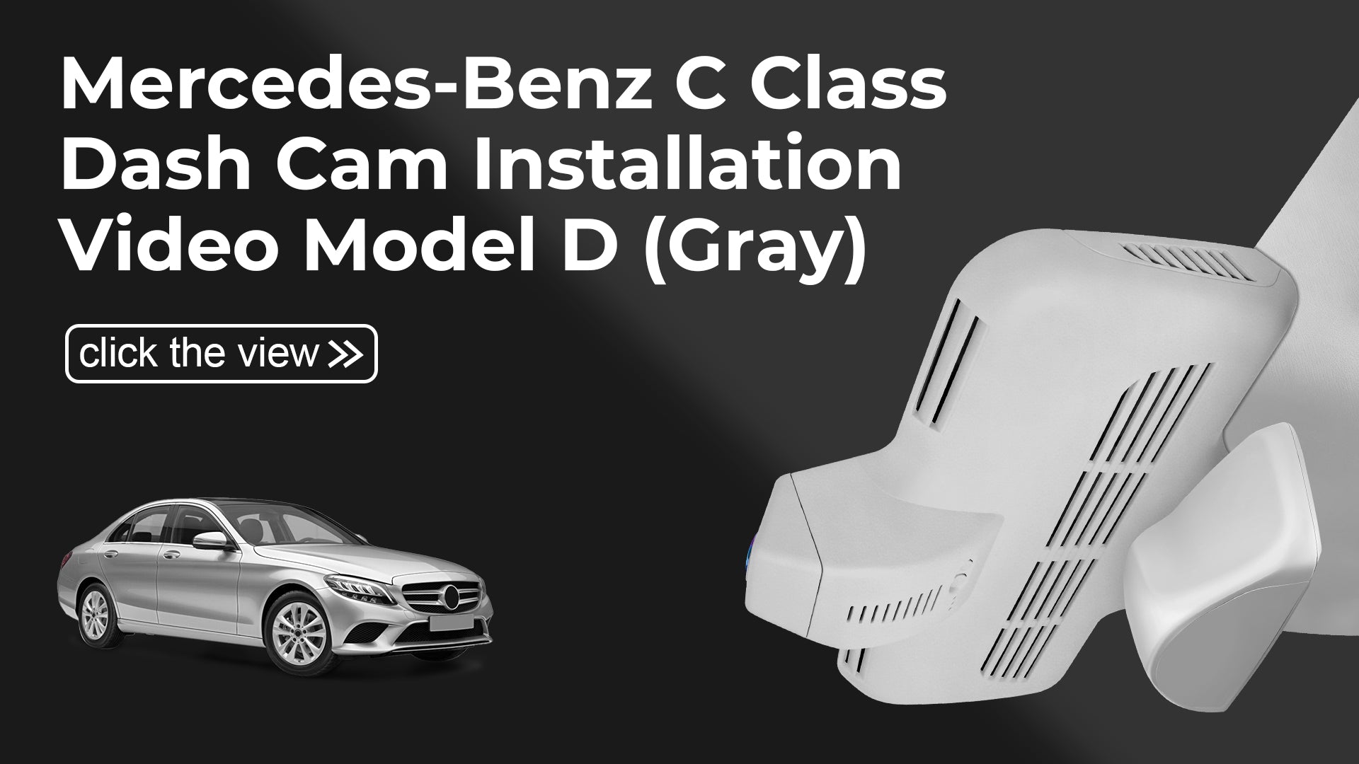 Load video: Mangoal Front 4K HDR Dash Cam STARVIS 2 for Mercedes-Benz C-Class Gen4 W/S/C/A 205 2015-2021(Model D Gray)