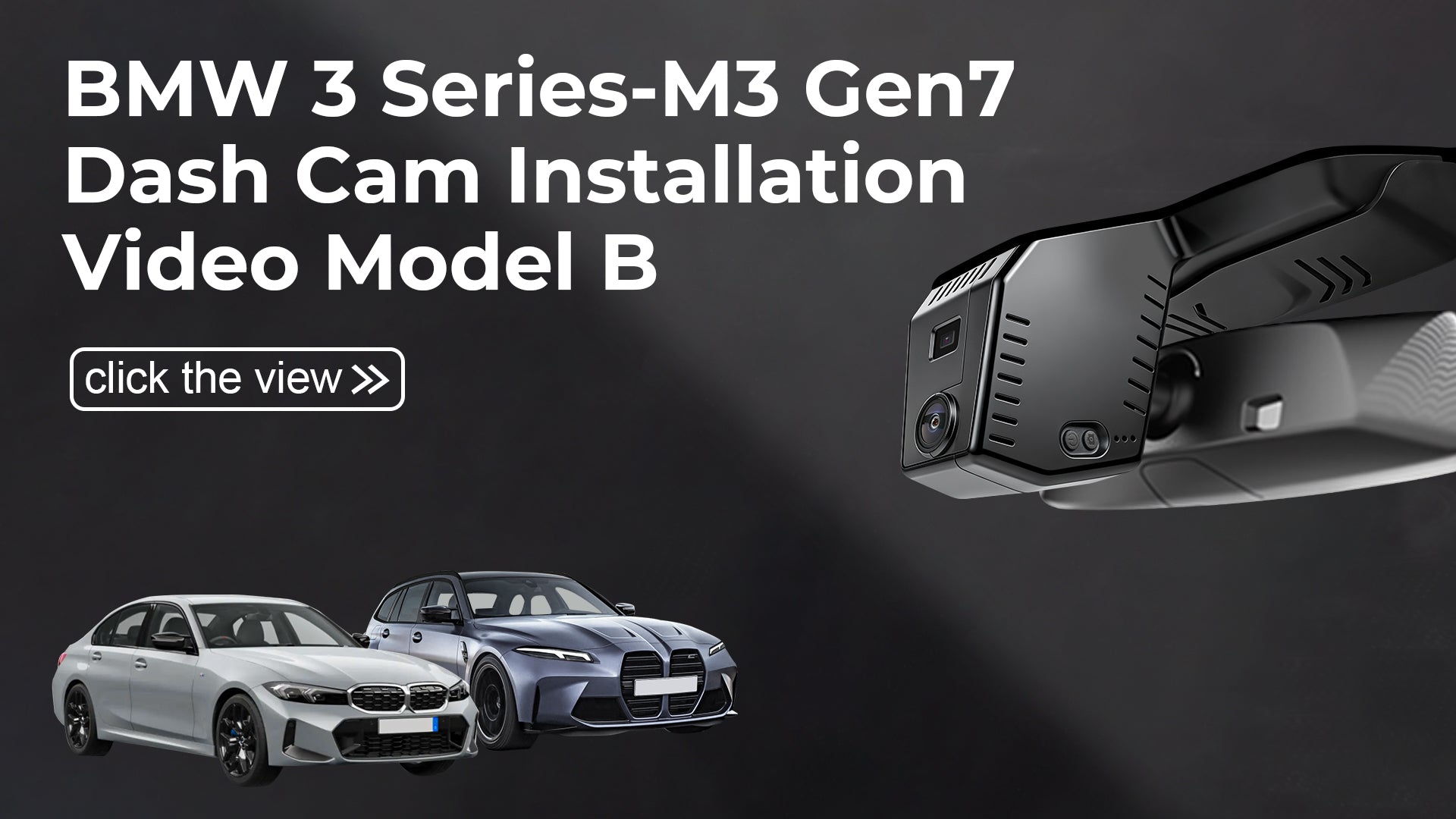 Load video: Mangoal Front 4K HDR Dash Cam STARVIS 2 for BMW 3-Series Gen7 G20 G21 G28 2020-2026 Select 2019 M3 G80 G81(Model B)