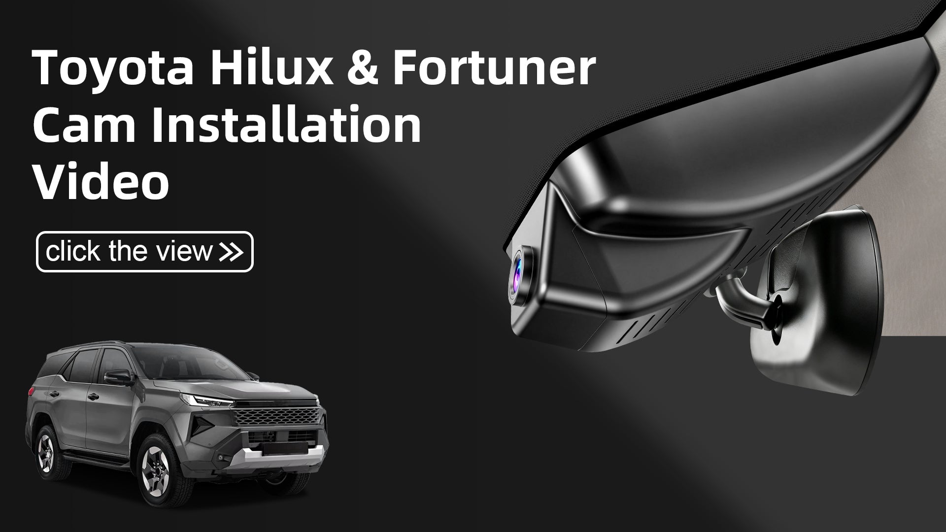 Charger la vidéo : Mangoal 4K Dash Cam for Toyota Hilux(pickup)&amp; Fortuner(SUV) 2020-2026