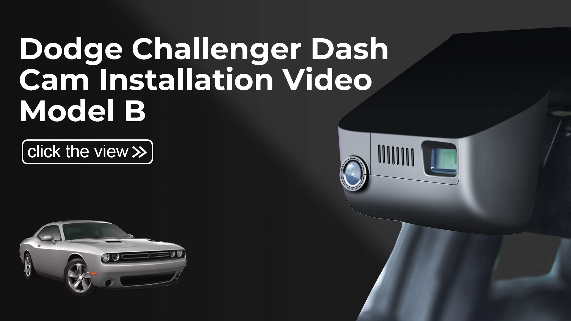Load video: Mangoal Front 4K HDR Dash Cam STARVIS 2 for Dodge Challenger 2015-2023(Model B)