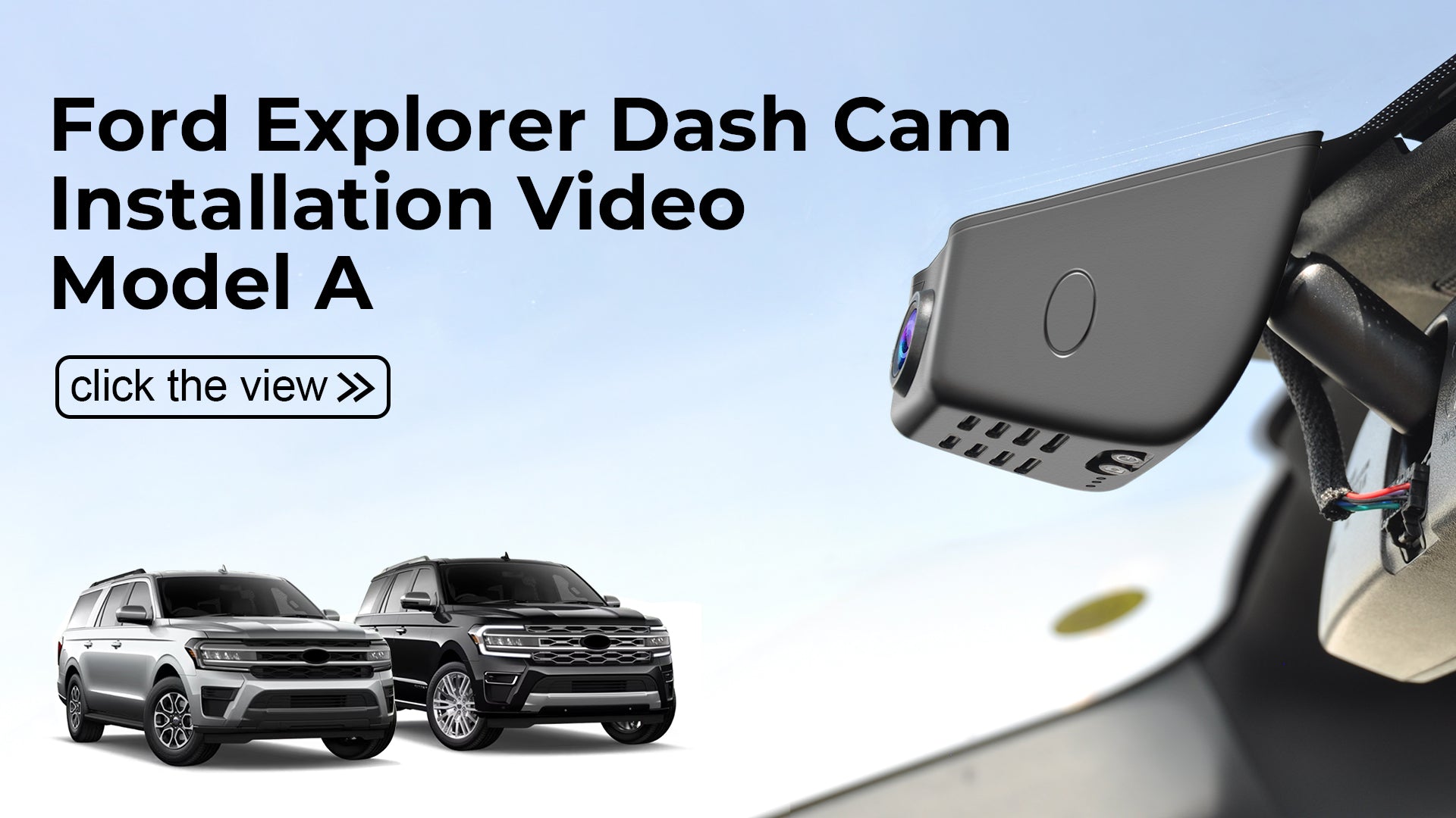 Load video: Mangoal Front 4K &amp; Rear 2K HDR Dash Cam, Dual STARVIS 2, for Ford Explorer U625 2020-2024(Model A)