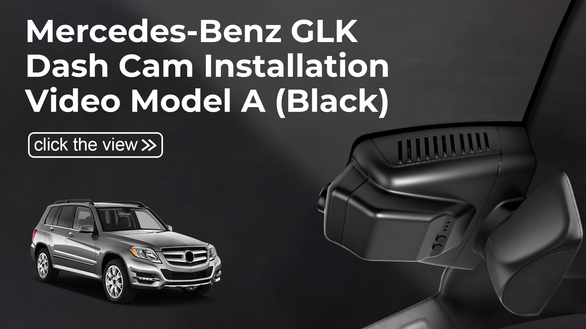 Load video: Mangoal 4K Dash Cam for Mercedes-Benz GLK X204 2010-2015 (Model A Black)