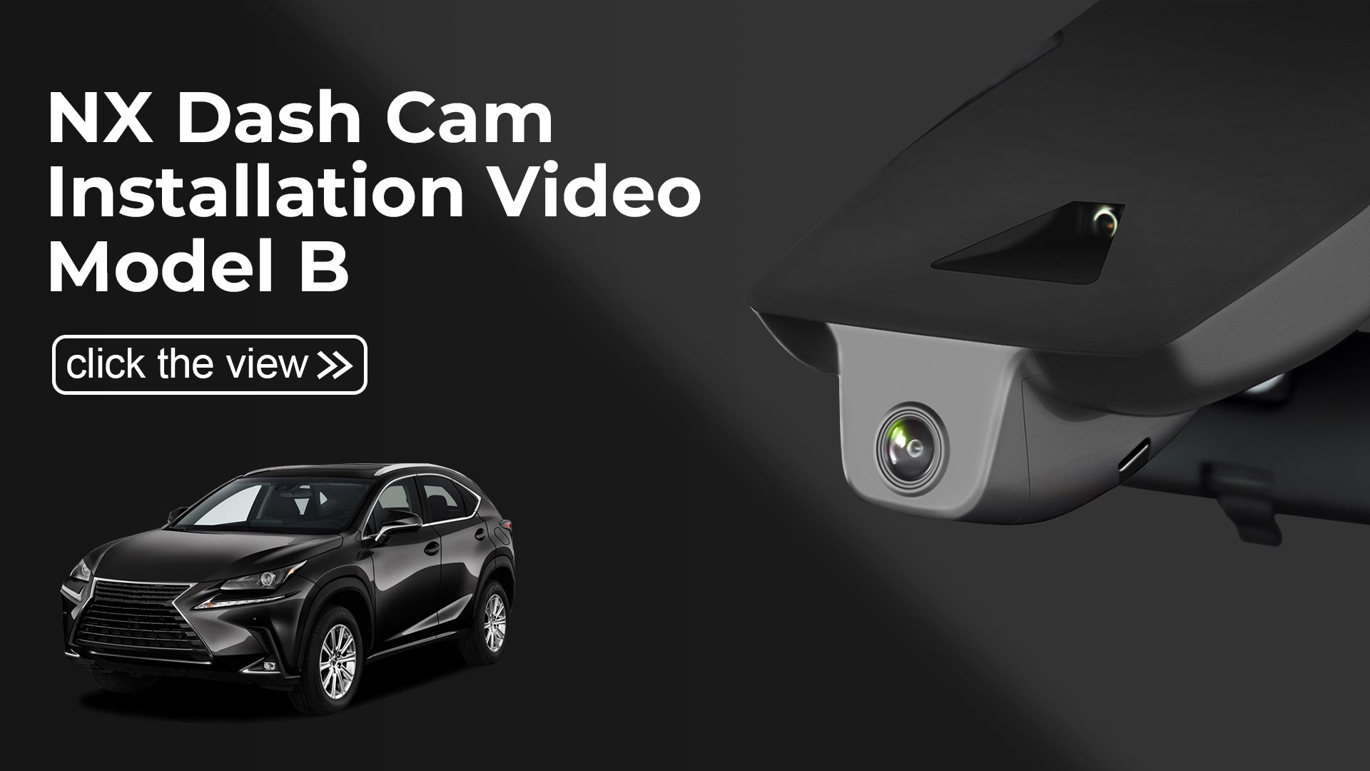 Load video: Mangoal Front 4K HDR Dash Cam STARVIS 2 for Lexus NX 2018-2021 (Model B)
