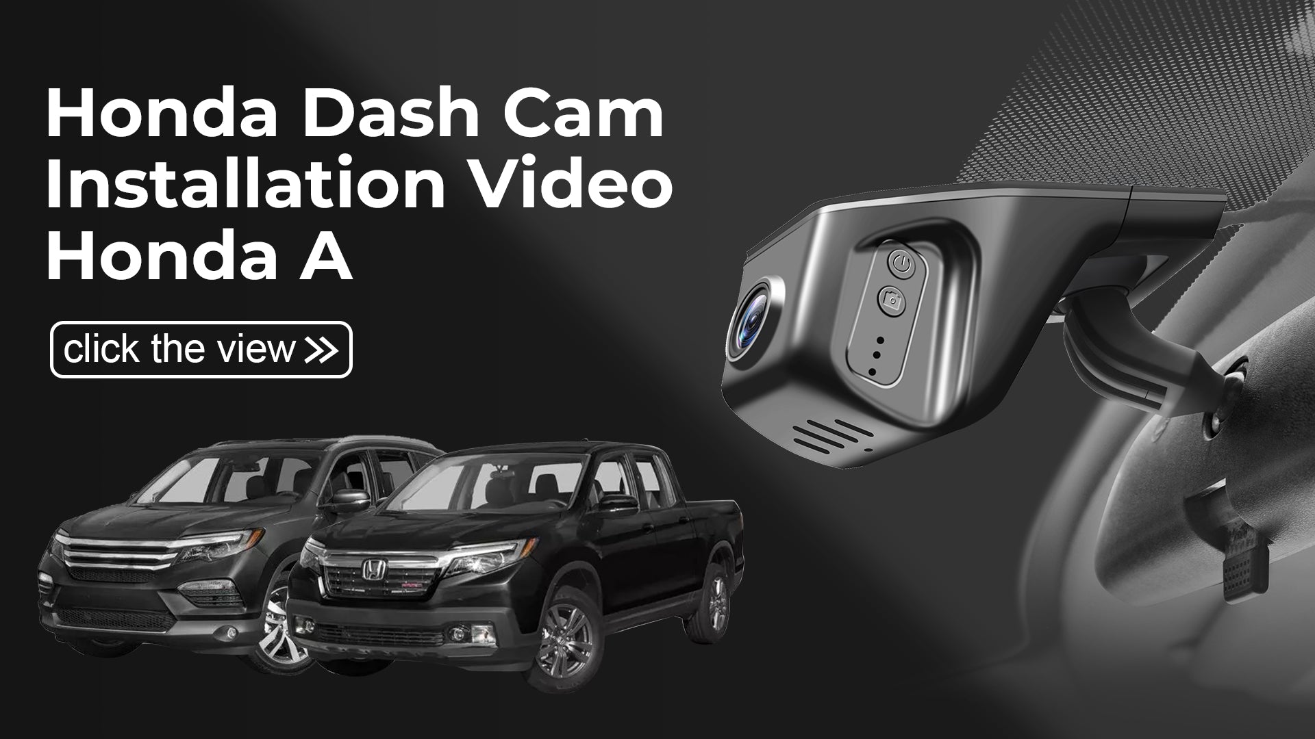 Load video: Mangoal 4K Dash Cam for Honda CRV 2007-2016, Civic 2009-2018, Accord 2008-2017 Select HRV, Pilot , Ridgeline