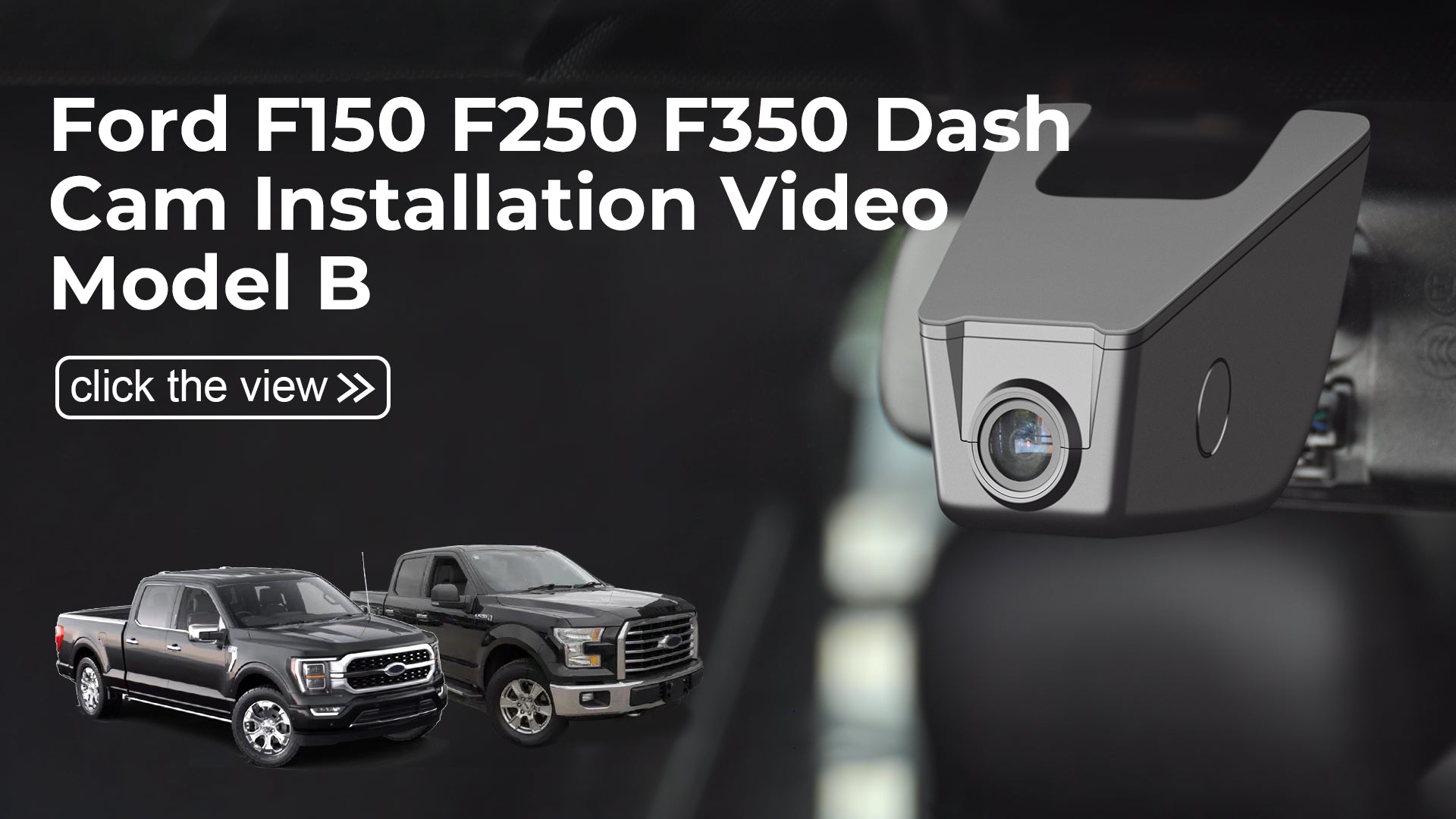 Load video: Mangoal 4K Dash Cam for Ford F150 2013-2017, F250/F350 Super Duty 2015-2019 - Model B