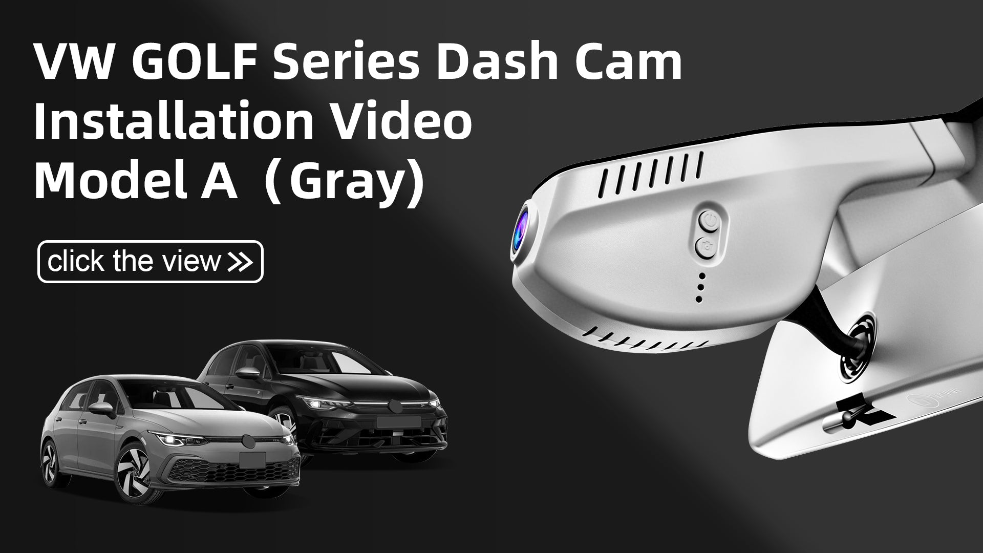 Charger la vidéo : Mangoal Front 4K HDR Dash Cam STARVIS 2 for Volkswagen Golf &amp; Golf GTI &amp; Golf R MK 7/7.5/8 2015-2025 (Model A Gray)