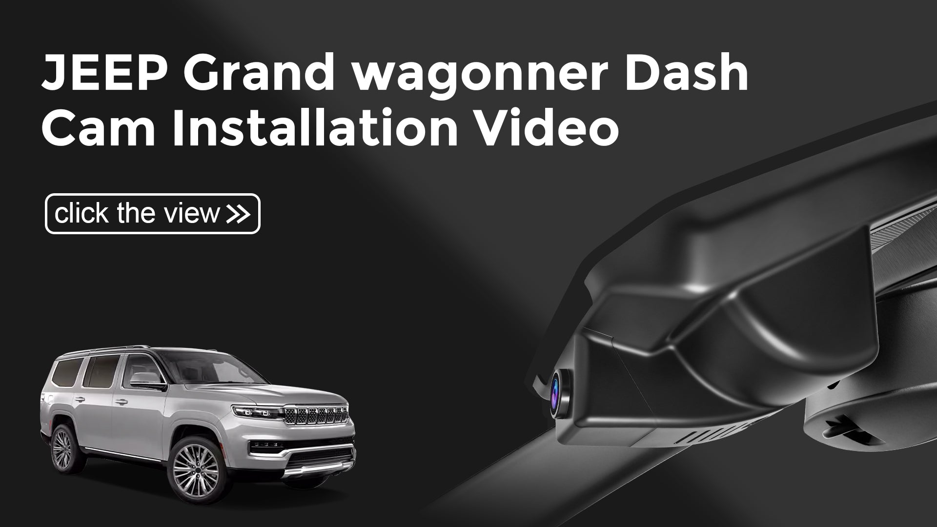 Load video: Mangoal Front 4K HDR Dash Cam STARVIS 2 for Jeep Grand Wagoneer &amp; Grand Wagoneer L 2022-2026