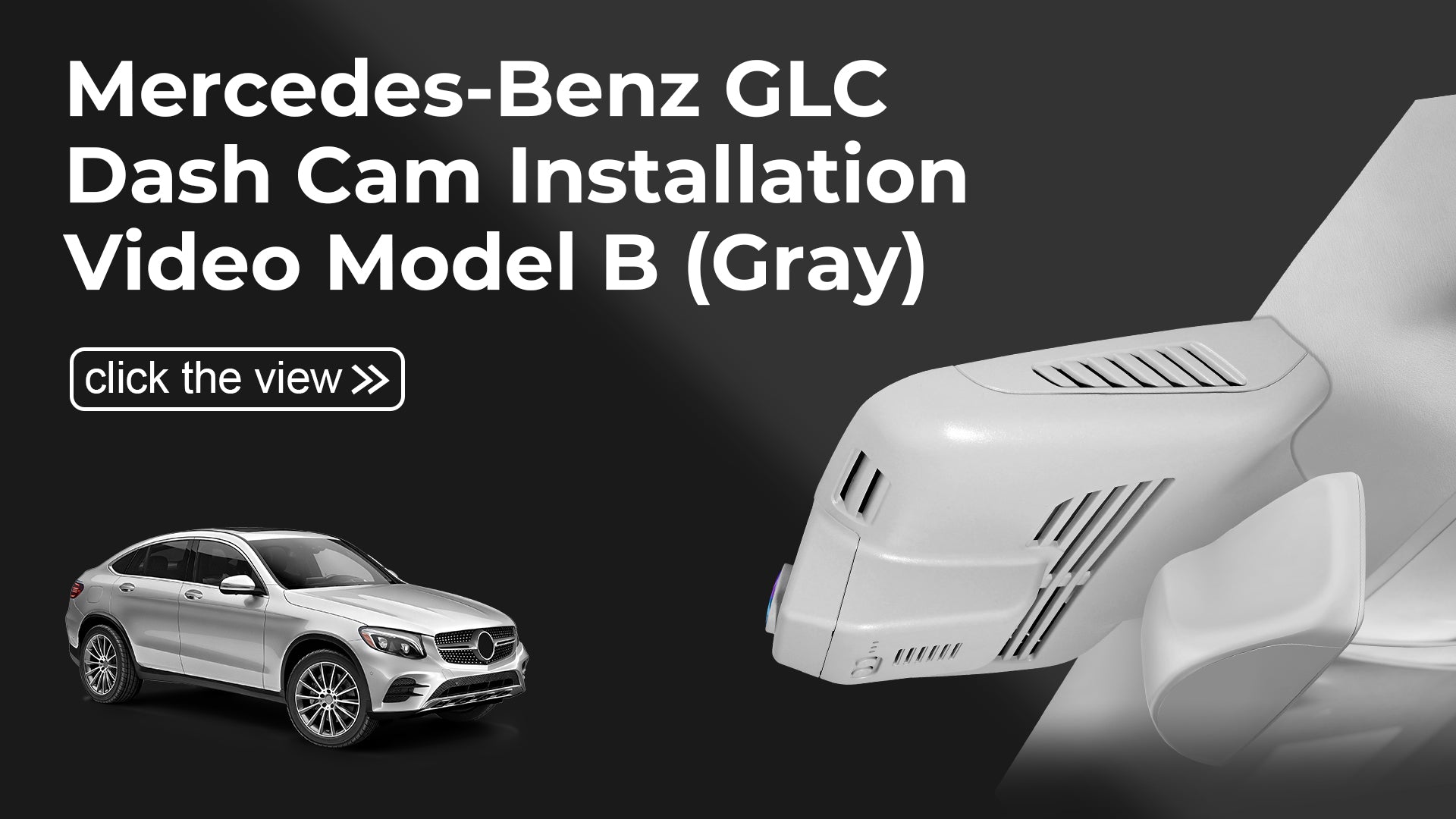 Load video: Mangoal 4K Dash Cam for Mercedes-Benz GLC Gen1 X253/C253 2016-2020 (Model B Gray)