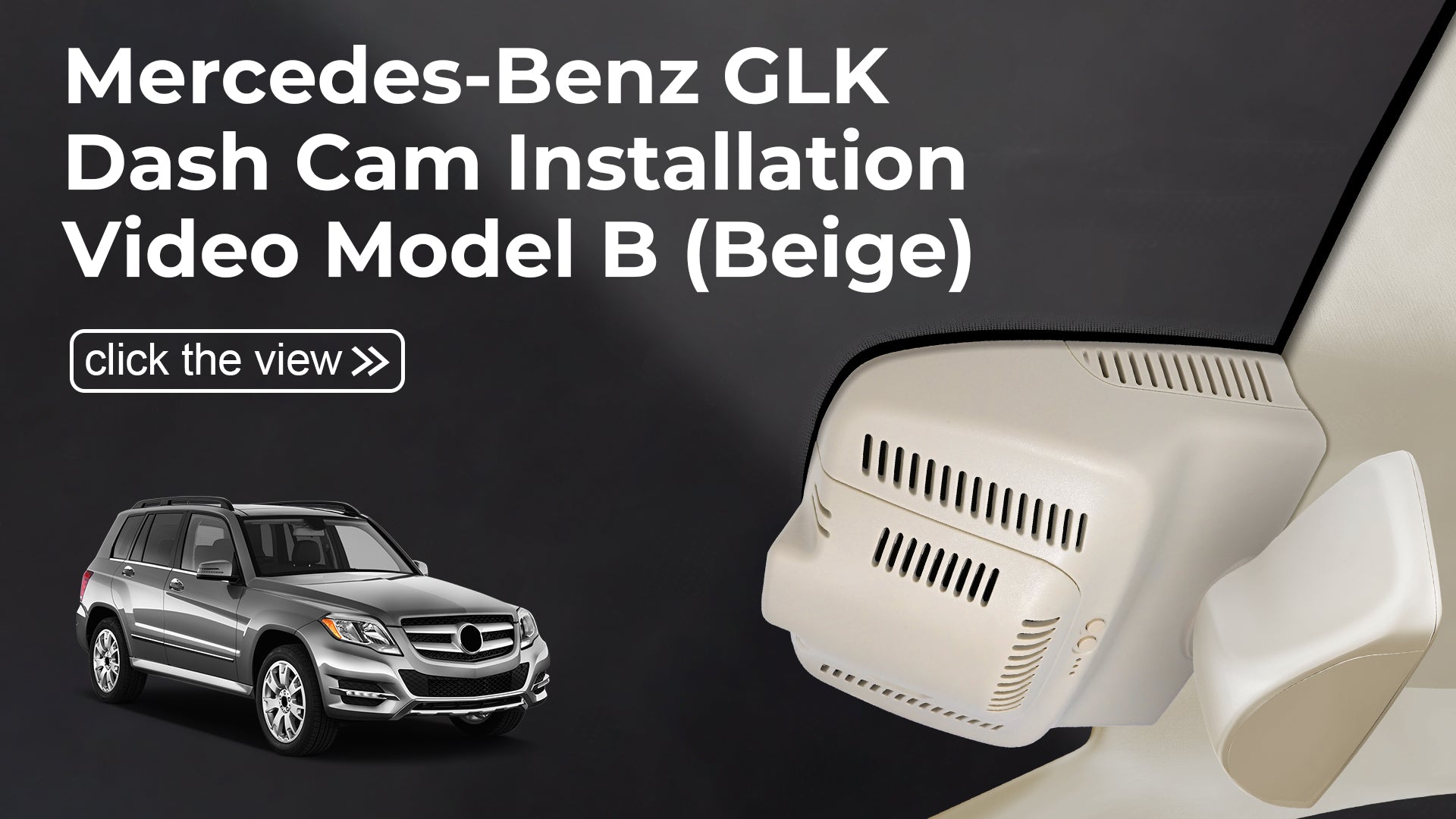 Load video: Mangoal 4K Dash Cam for Mercedes-Benz GLK X204 2010-2015 (Model B Beige)