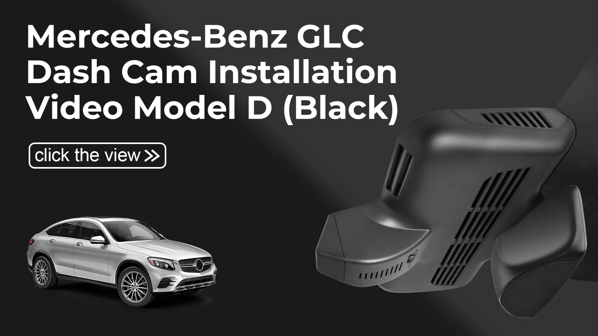 Load video: Mangoal 4K Dash Cam for Mercedes-Benz GLC Gen1 X253/C253 2016-2020(Model D Black)