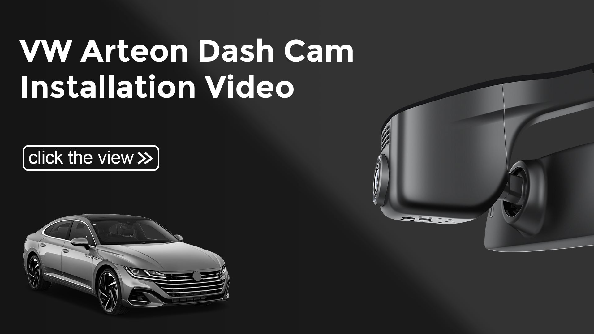 Load video: Mangoal 4K Dash Cam for Volkswagen Arteon 2018-2024 (Model A Black)