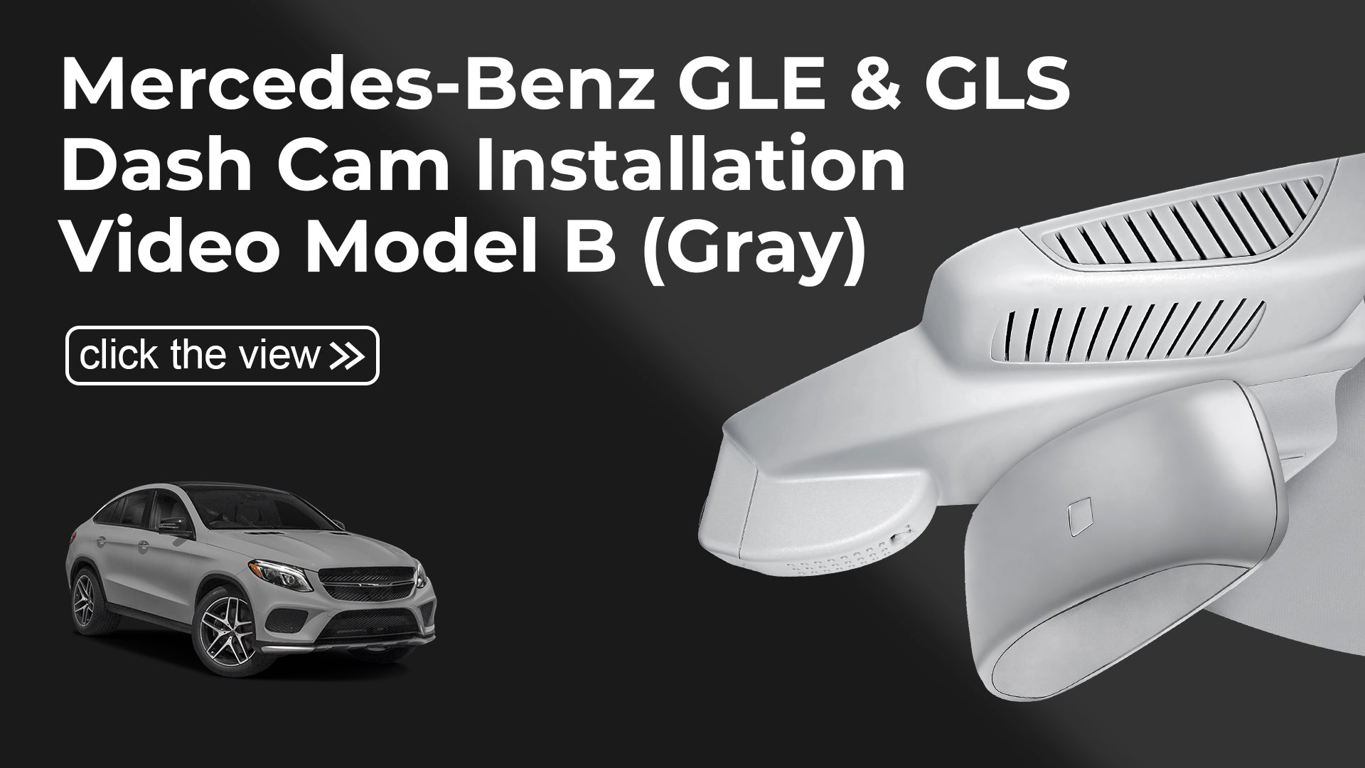 Load video: Mangoal 4K Dash Cam for Mercedes-Benz GLE (W166/C292) 2016-2019 &amp; GLS(X166) 2017-2019 (Model B Gray)